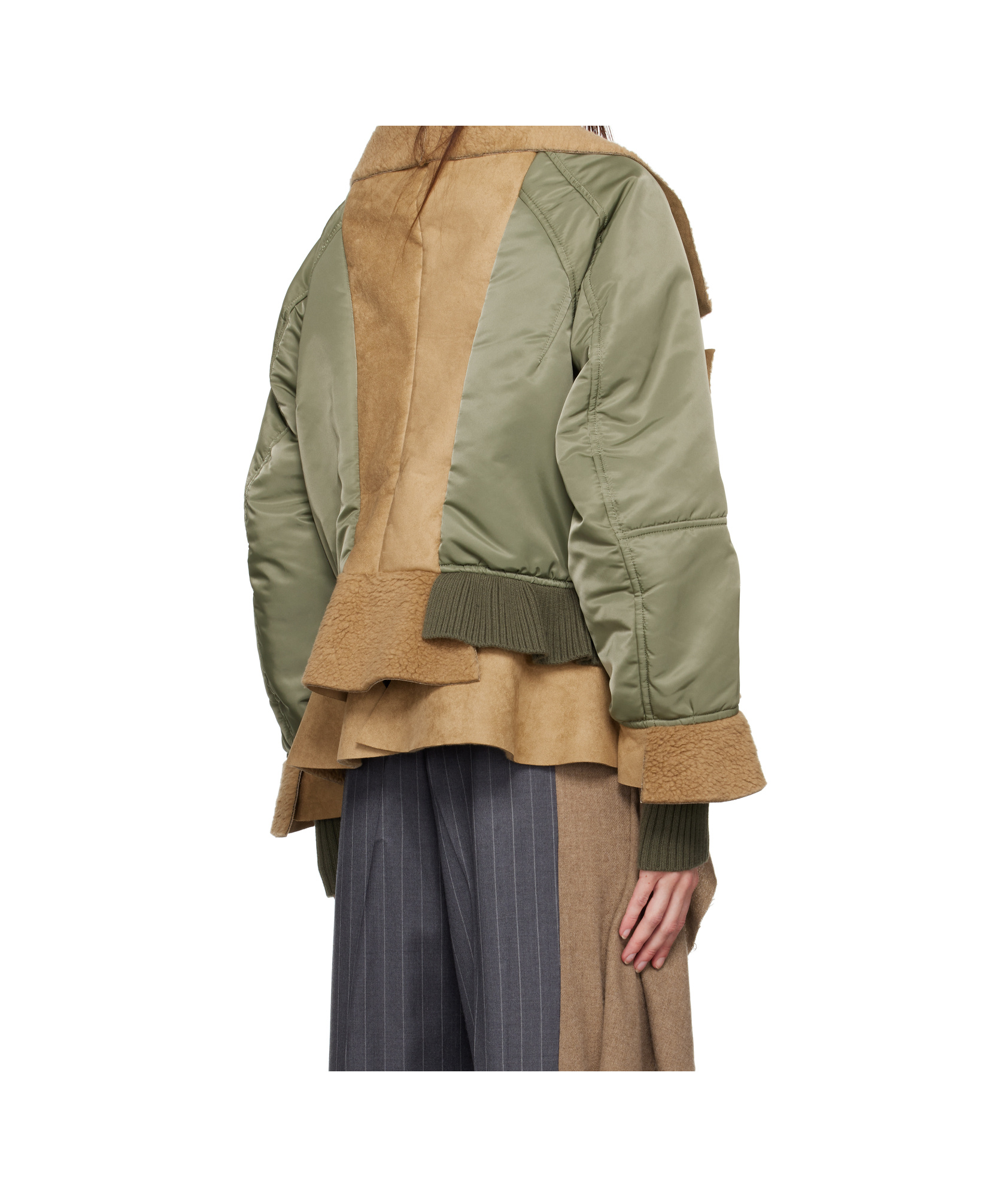 Undercover Layered Bomber Jacket In Khaki