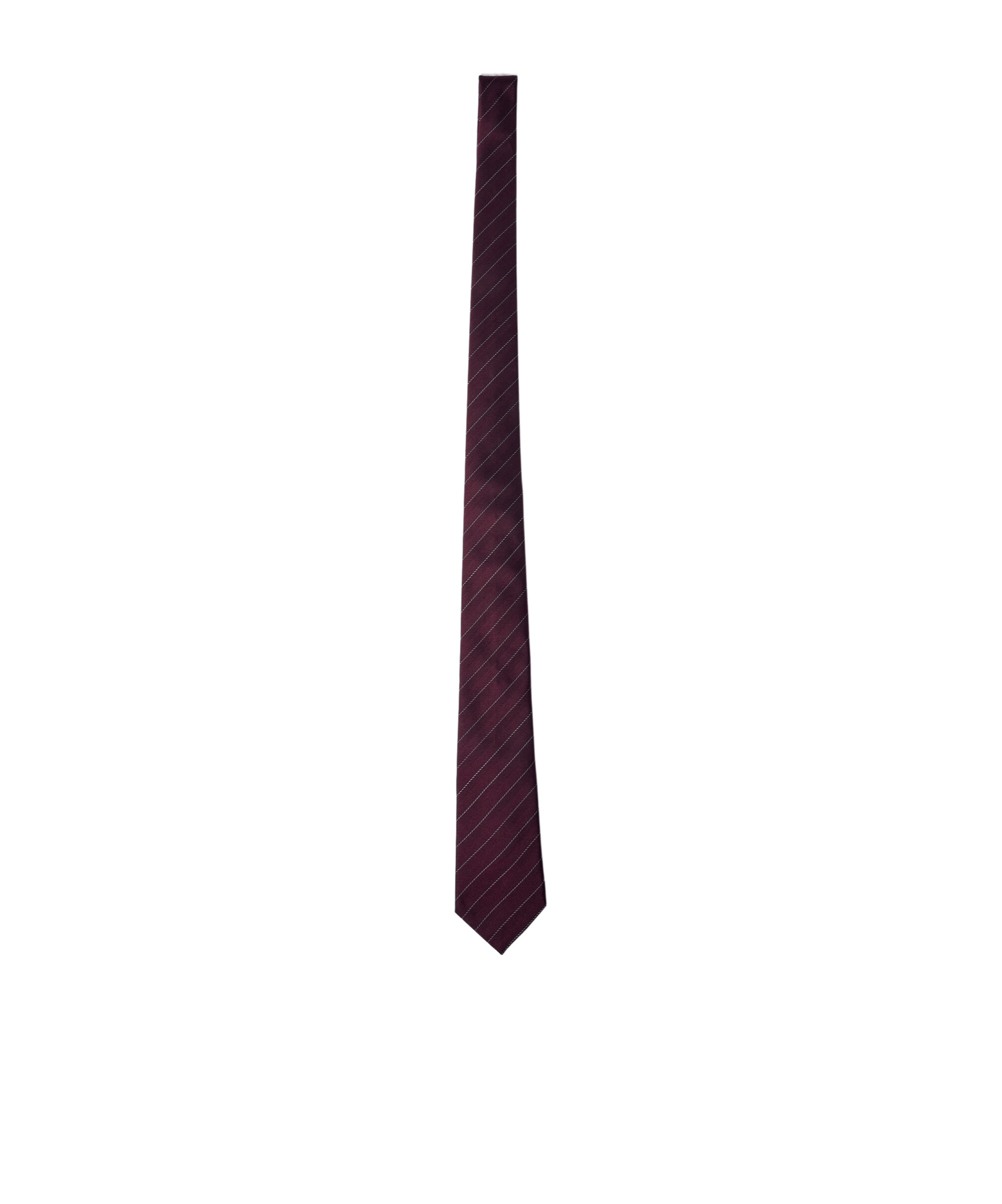 Saint Laurent Striped Tie In Black