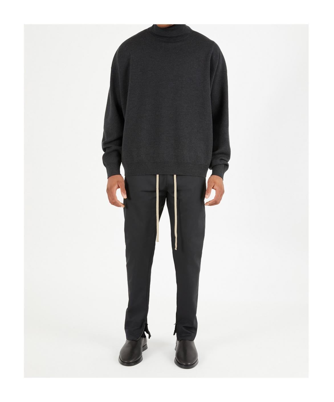 Fear Of God Cotton Sweatpants With Elasticated Hem And Ribbed Cuffs In Black