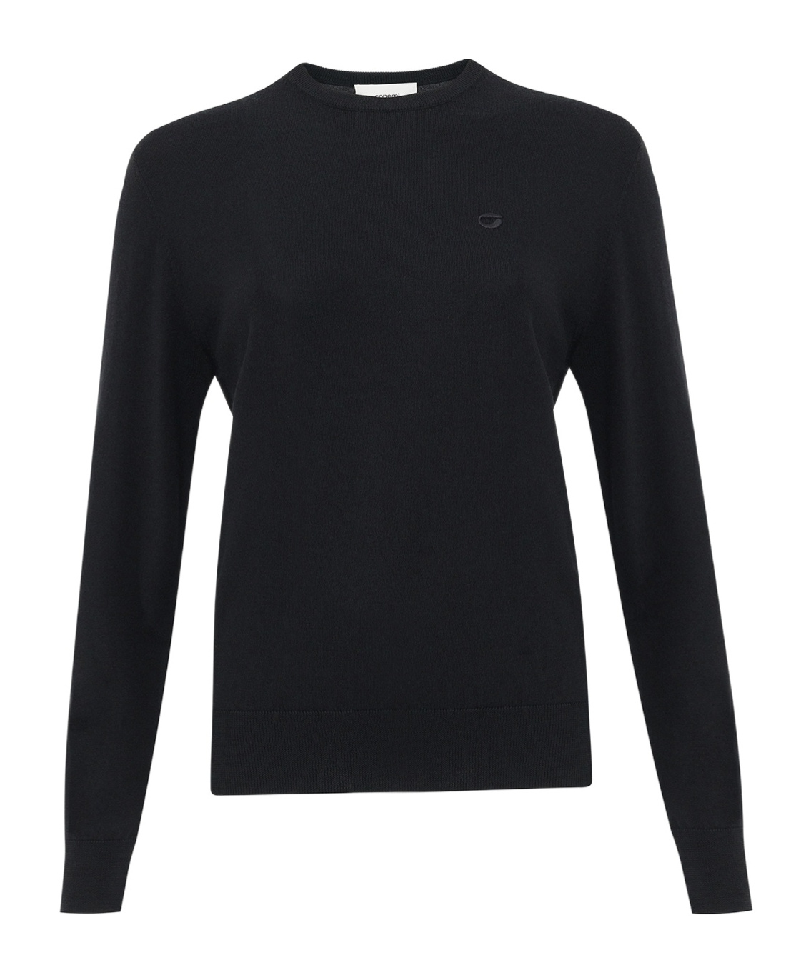 Coperni Logo-embroidered Wool Sweater In Black
