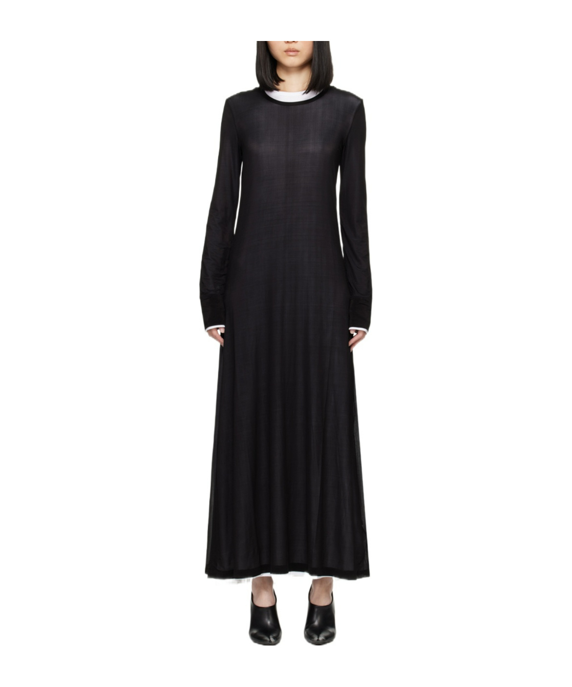 Helmut Lang Double Layer Dress In Black