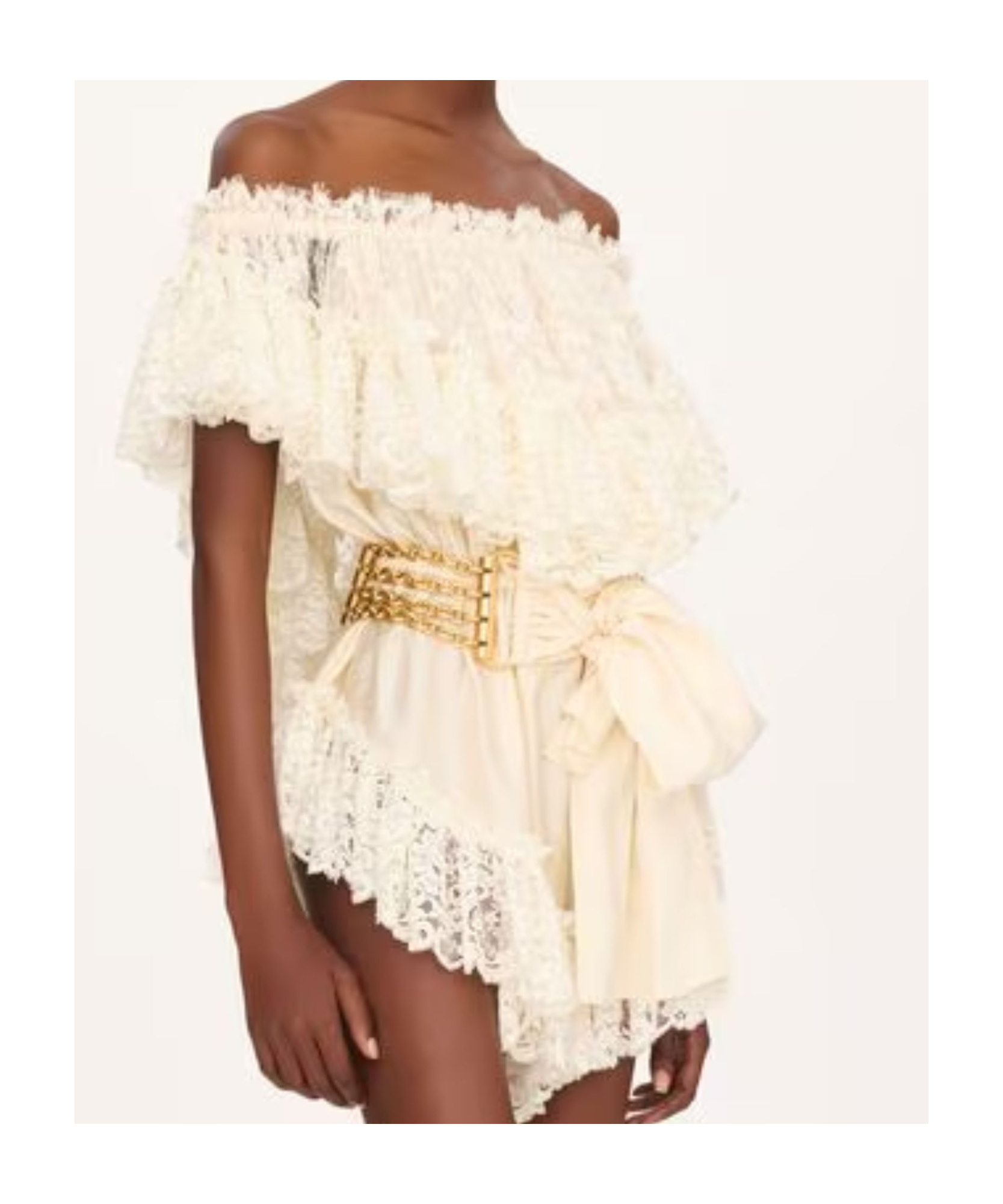 Chloé Ruffled Playsuit In Neutral