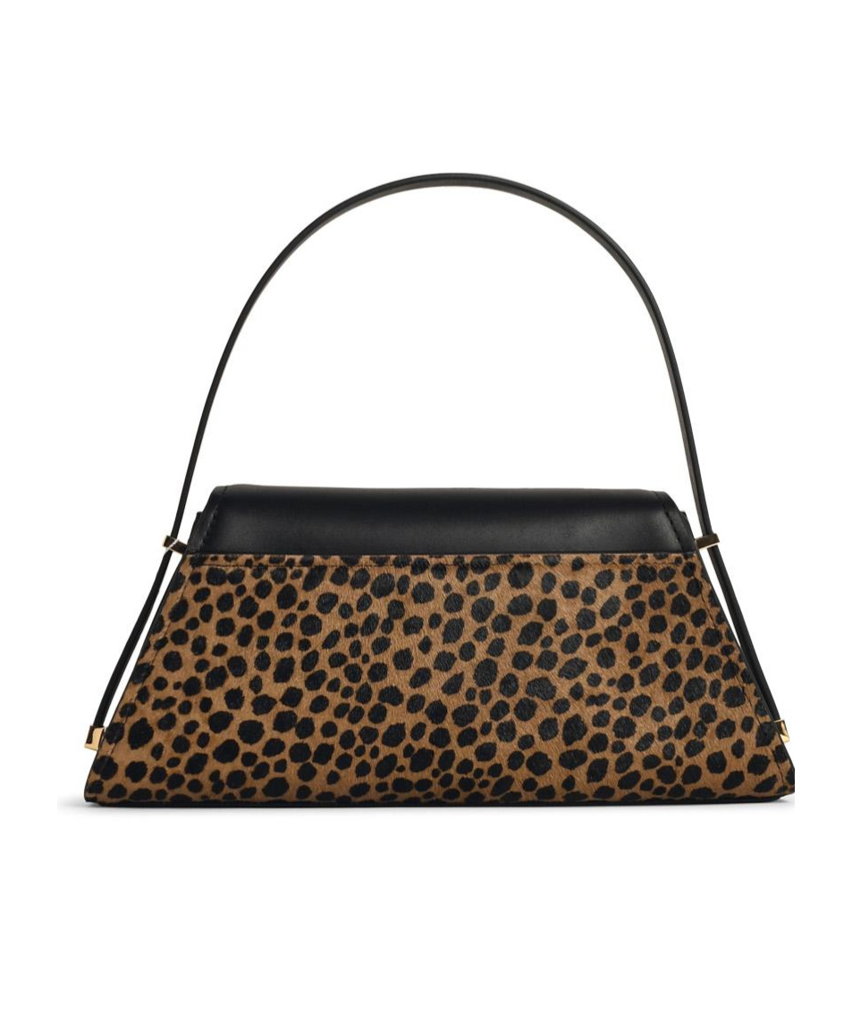 Michael Kors Ludlow Medium Cheetah-printed Shoulder Bag In Black