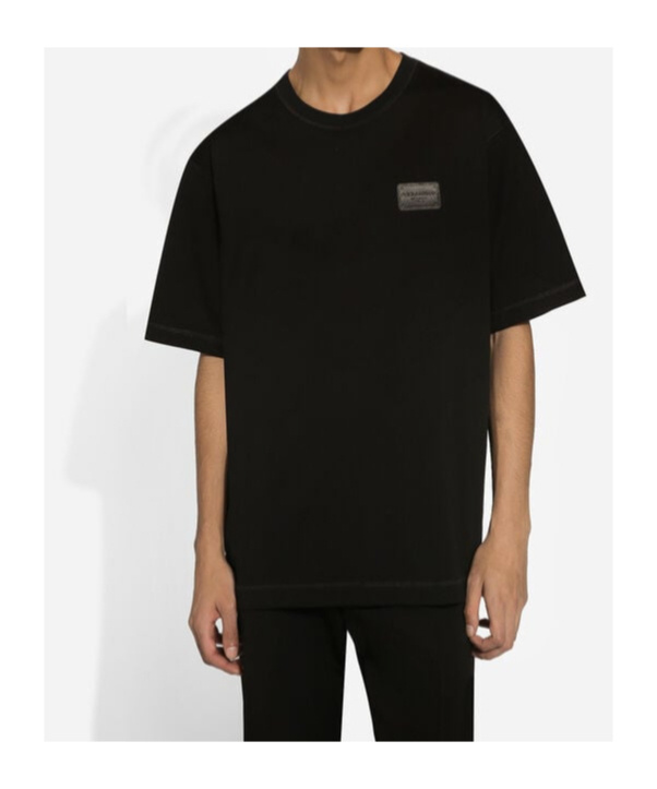 Dolce & Gabbana Logo Plaque Crewneck T-shirt In Black