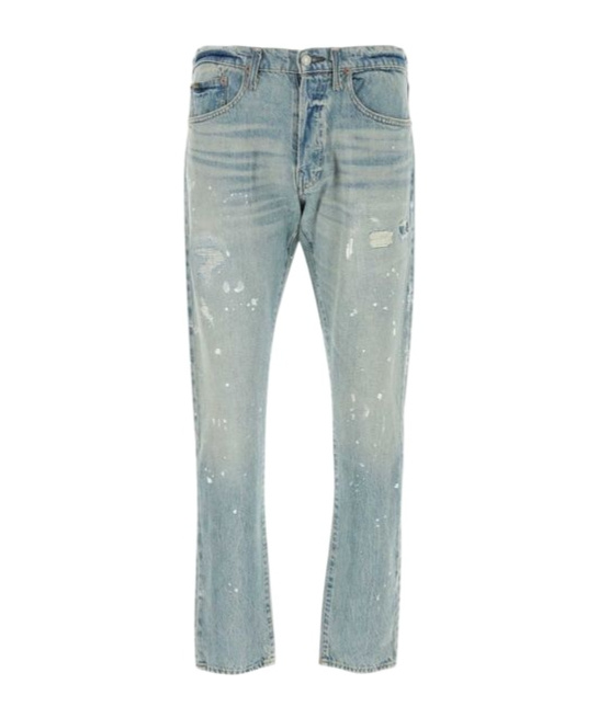 Polo Ralph Lauren Distressed Stretch Denim Jeans With Five Pockets