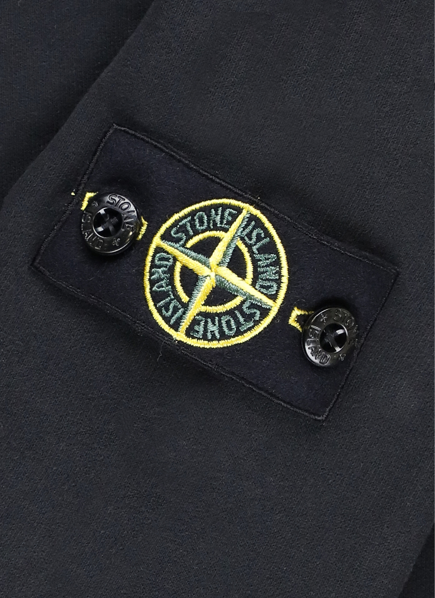 Stone Island Compass-motif Cotton Sweatshirt In Black