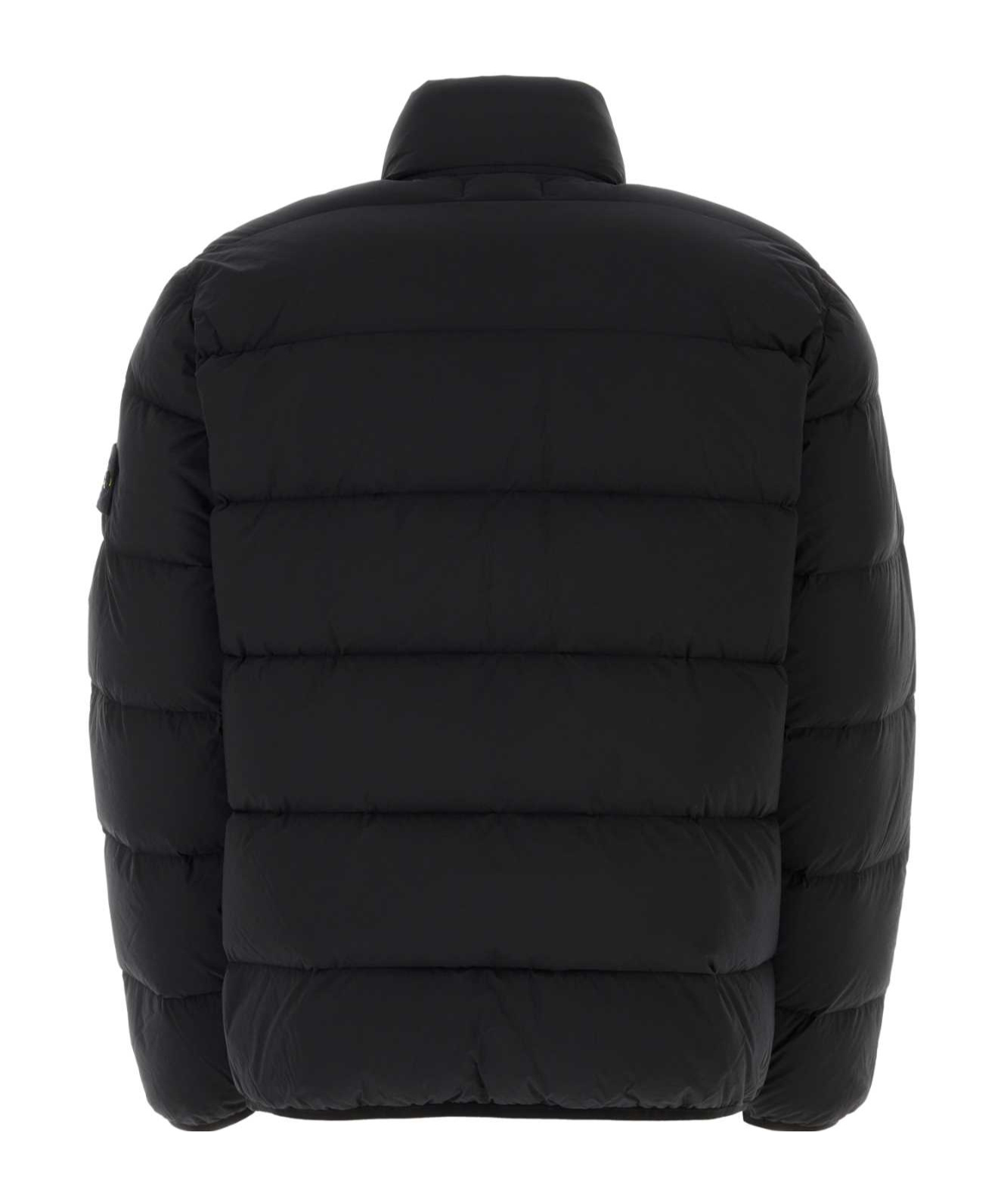 Stone Island Compass-badge Quilted Puffer Jacket In Black