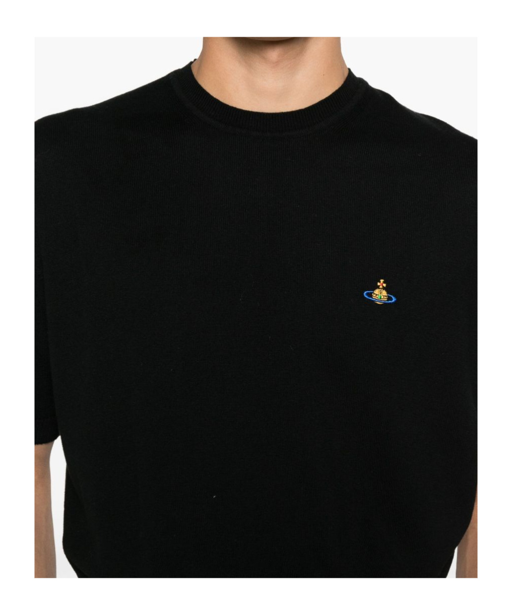 Vivienne Westwood T-shirt In Cotone Nero Uomo In Black