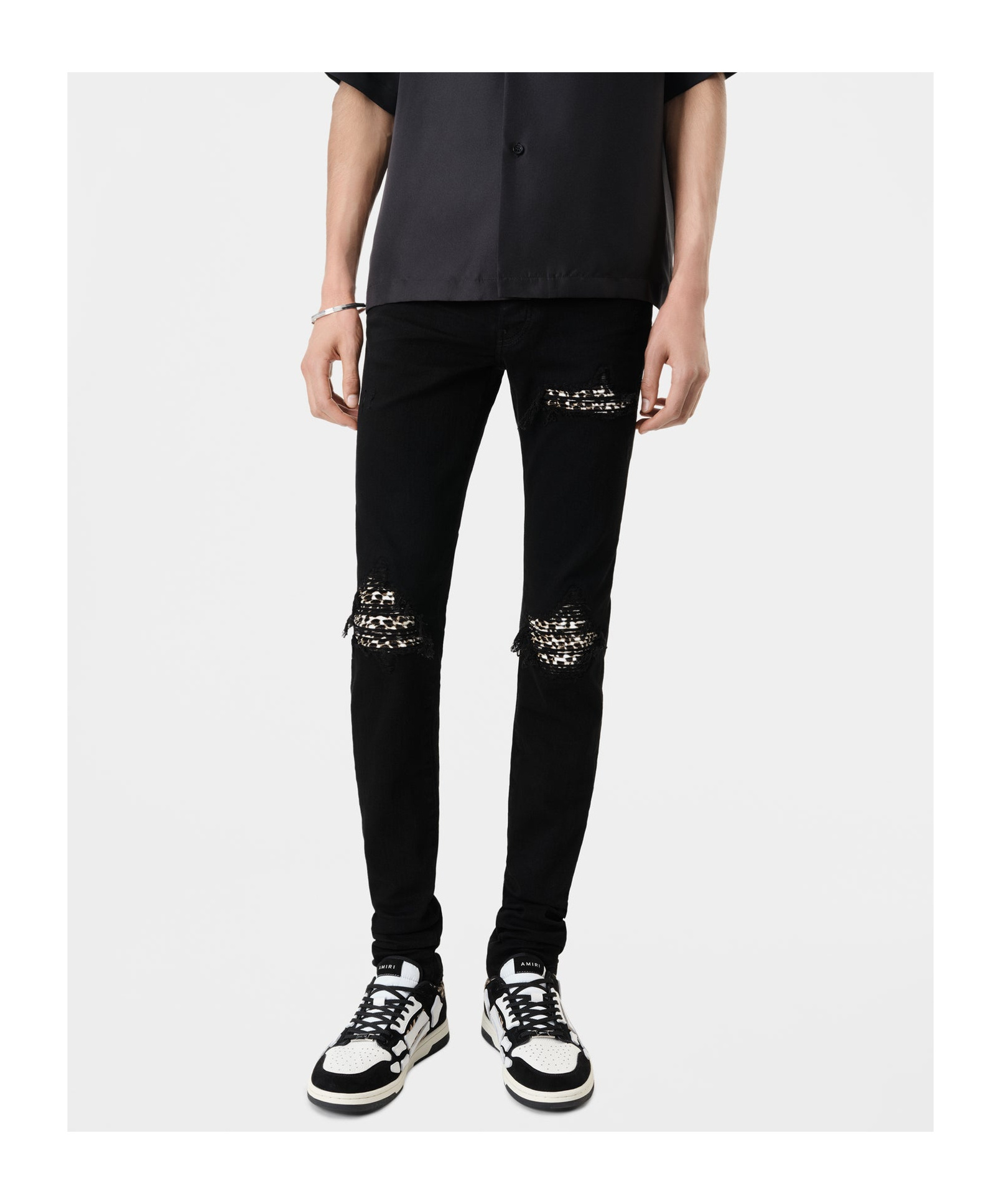 AMIRI LEOPARD PRINT MX1 JEANS
