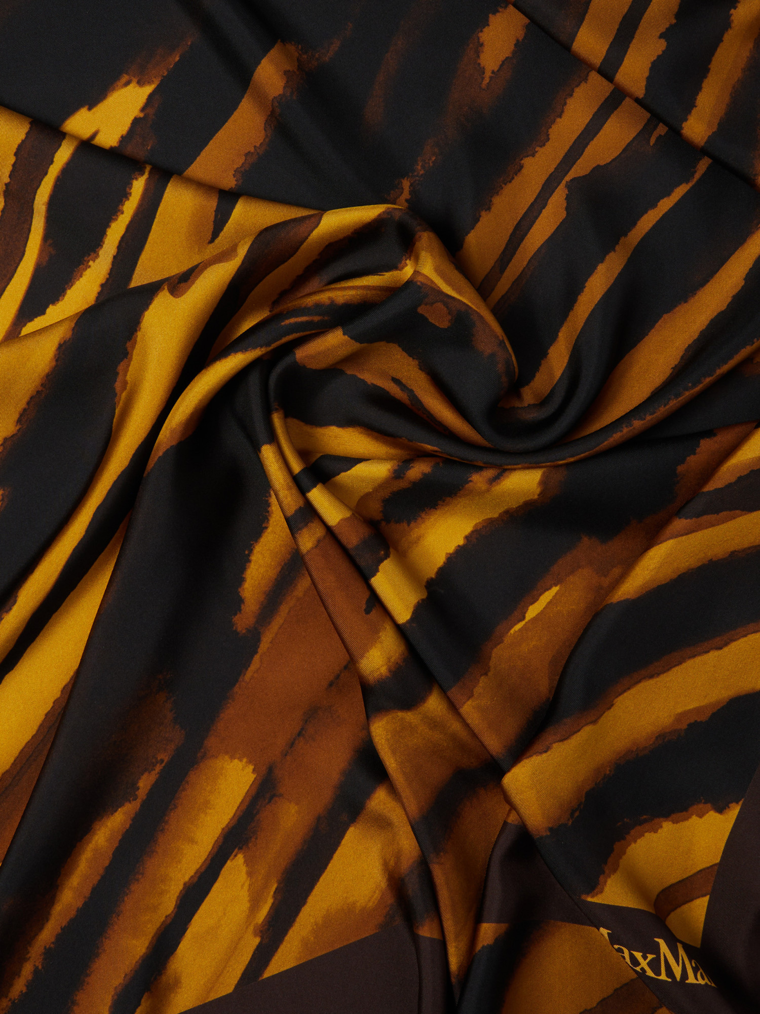 Max Mara Square Silk Scarf In Black