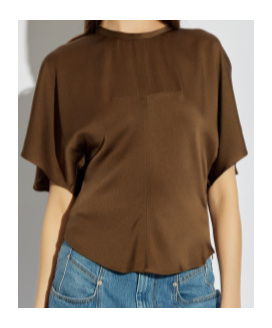 Isabel Marant Karlit Short-sleeved Top In Brown