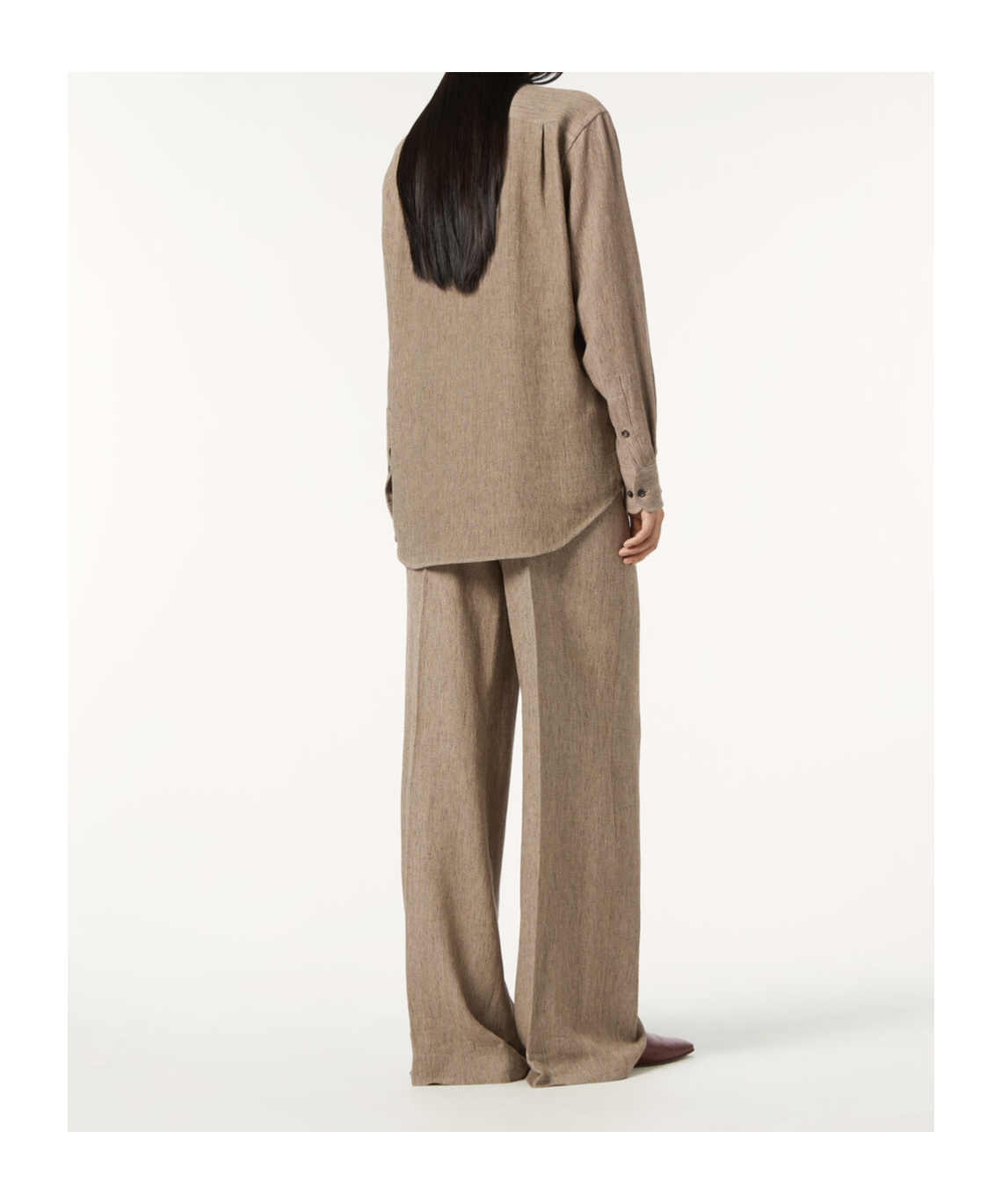 Loro Piana Nyack Trousers In Brown Chevron