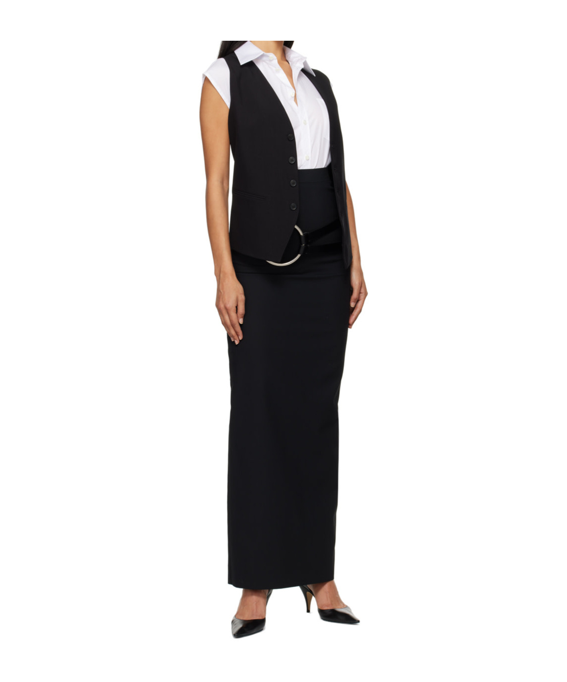 Ann Demeulemeester Black Nathalie X-long Pencil Maxi Skirt In Black