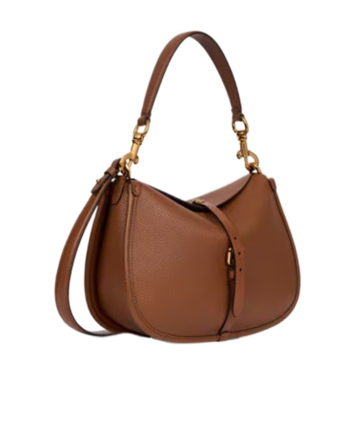Etro Medium Leather Pony Bag In Brown