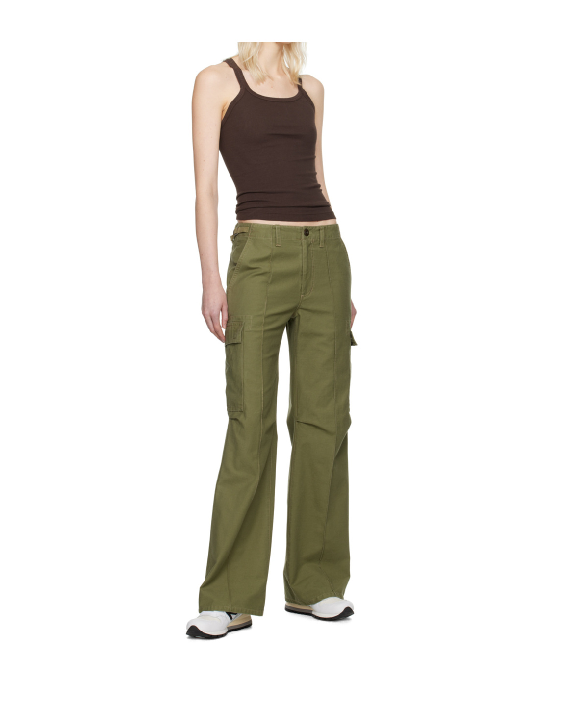 Re/done Military Trousers In Green