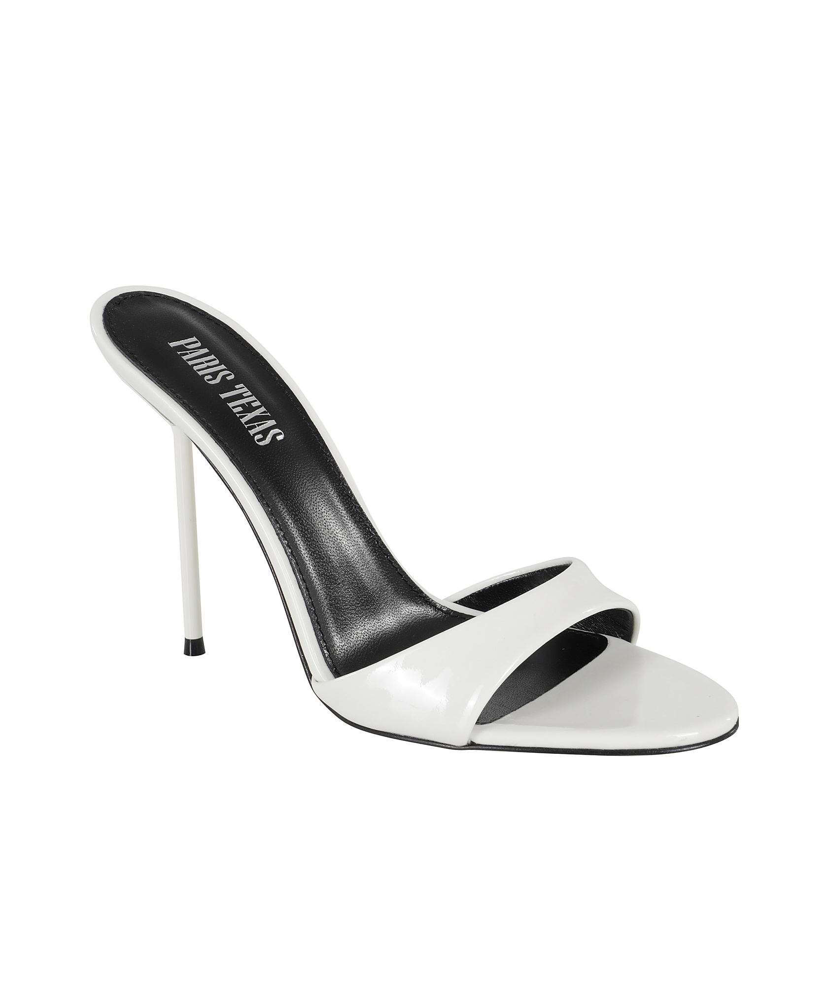 Paris Texas Womens  Lidia Mule 70 Leather Heeled Sandals In White
