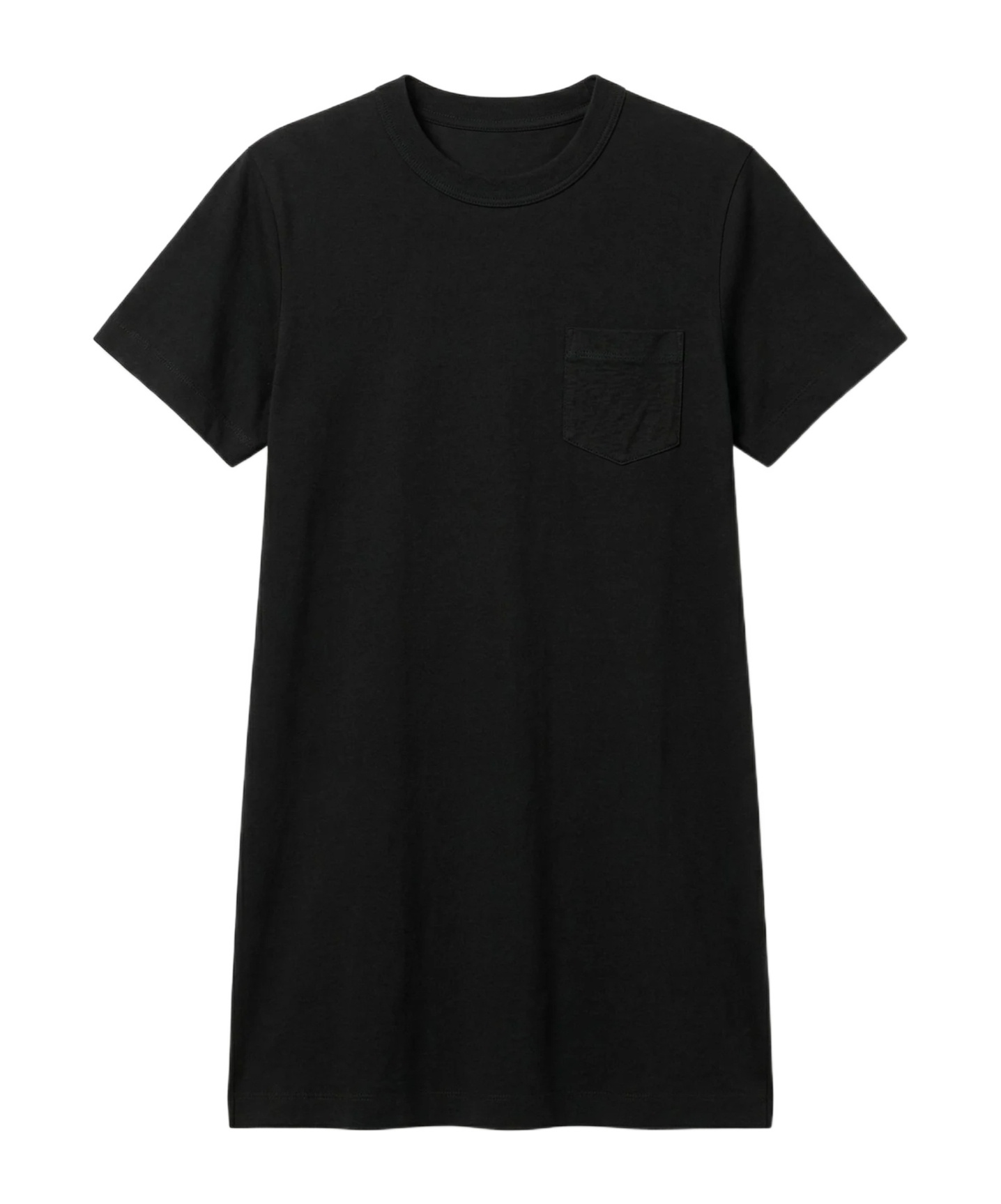 Sacai Short-sleeved Dress In Black