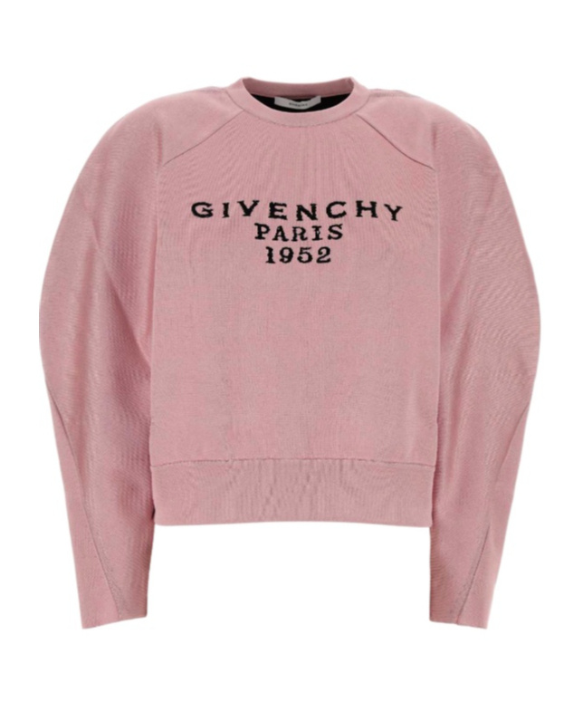 Givenchy Round Neck Long-sleeved Sweatshirt In Pink
