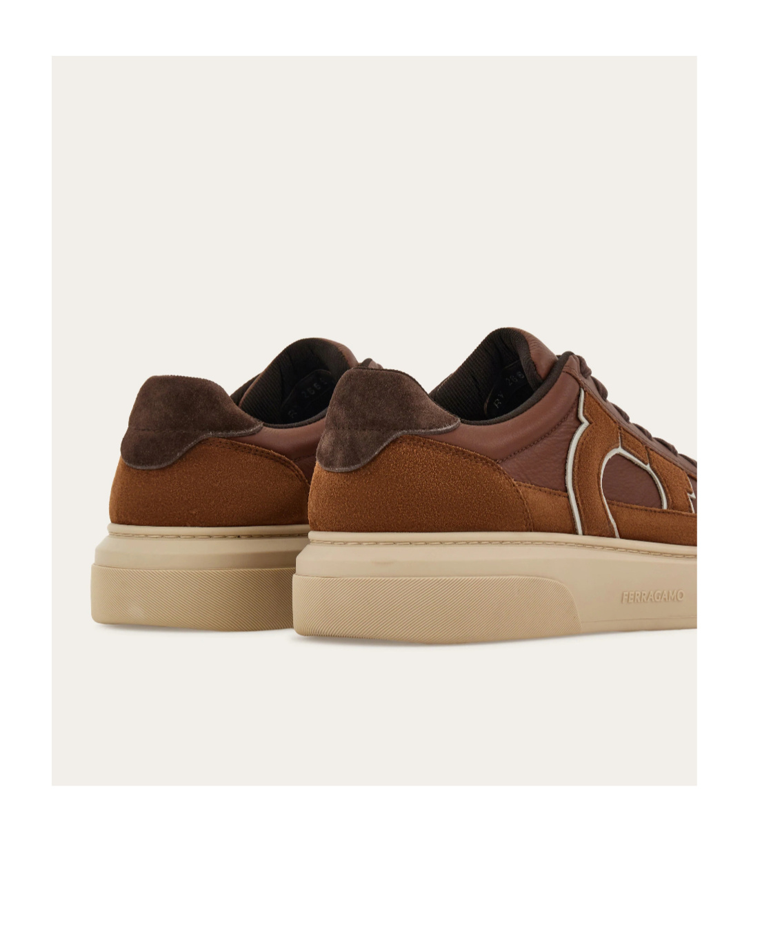 Ferragamo Gancini Low-top Sneaker In Brown