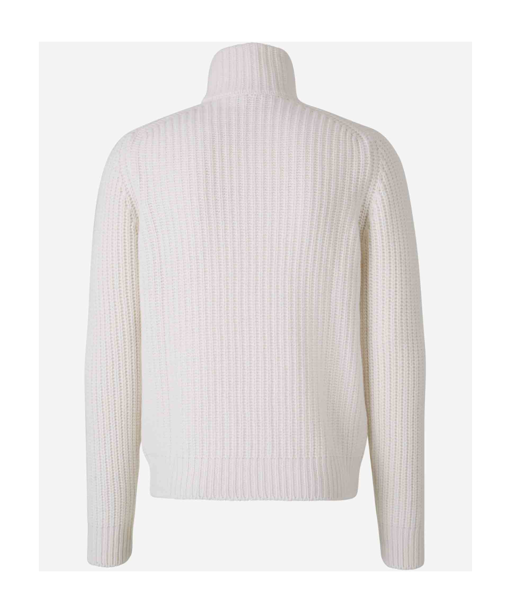 Gran Sasso Zip-fastening Ribbed Cardigan In White