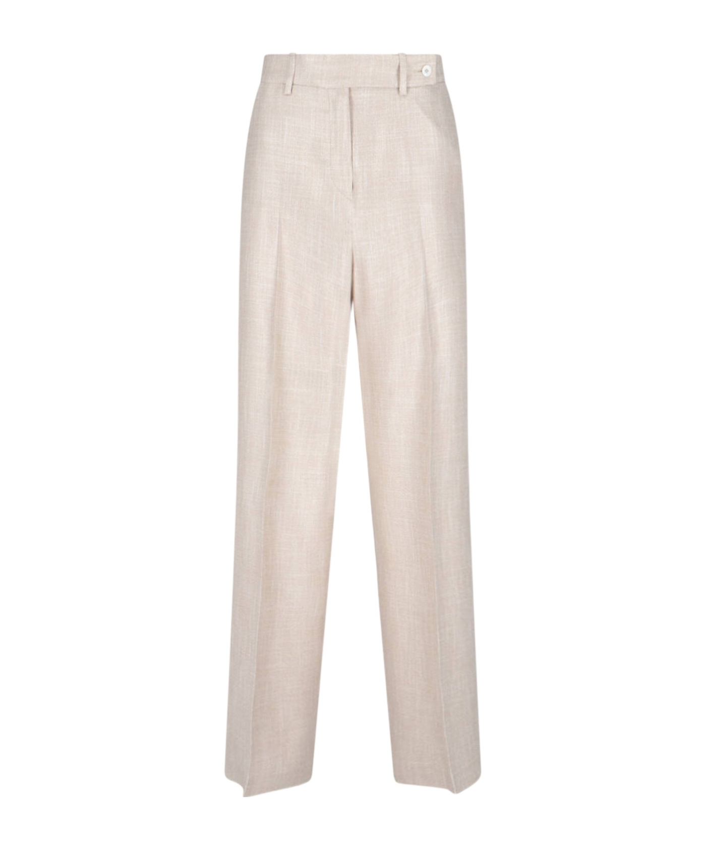 Kiton Metallic Crepe Straight-leg Trousers