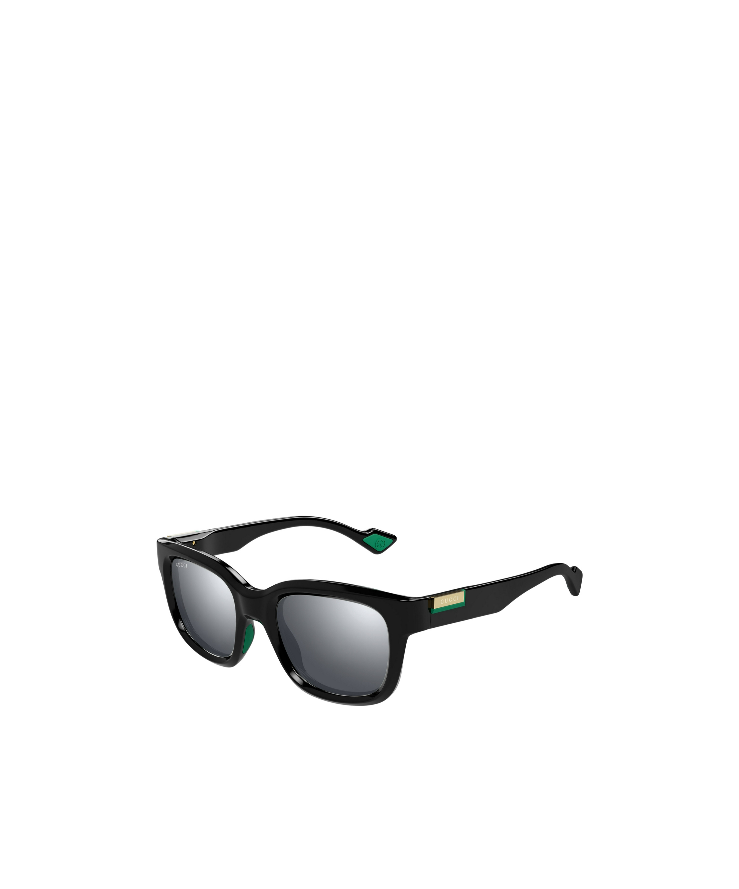 Gucci Eyewear Arm Plate Logo Sunglasses In Black