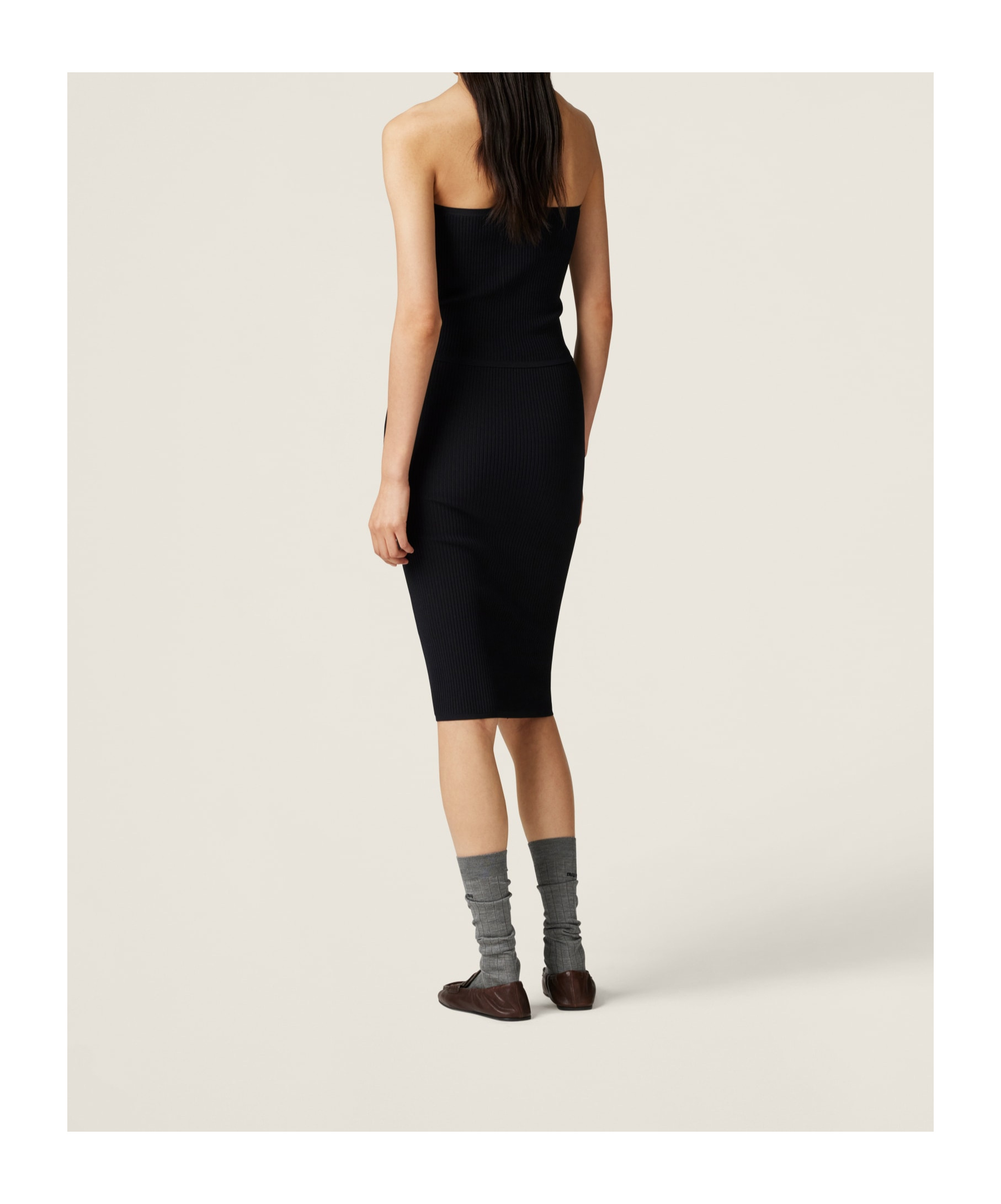MIU MIU VISCOSE BANDEAU TOP