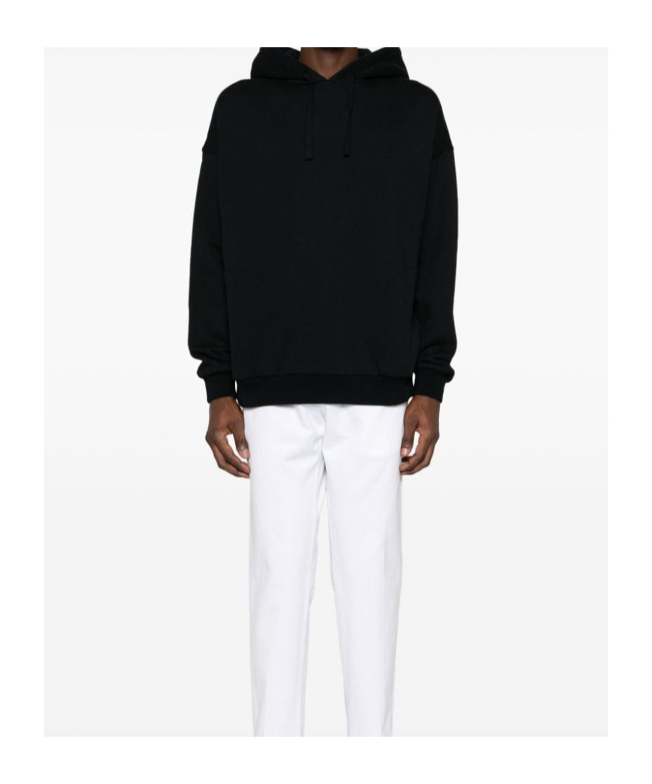 Shop Zegna Logo-embroidered Hoodie In Black