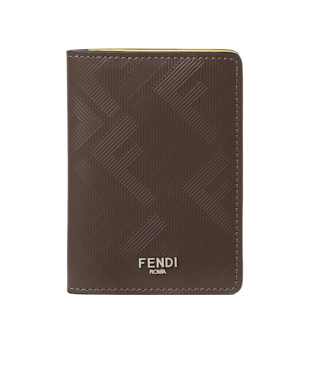 Fendi Shadow Card Holder Accessories In Brown