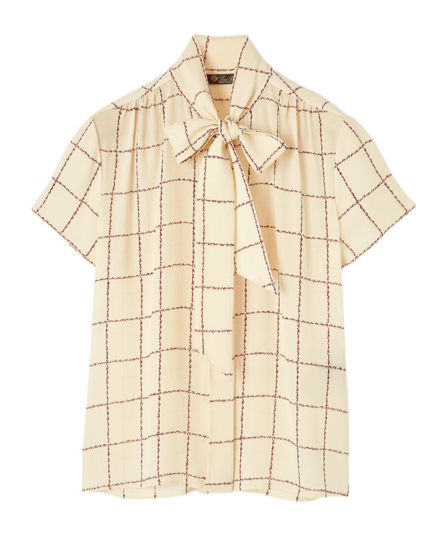 Loro Piana Febe Shirt In Chalk/pecan Syrup Color