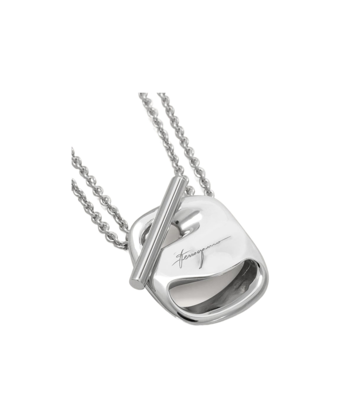 Ferragamo Small Vara Necklace In Gray