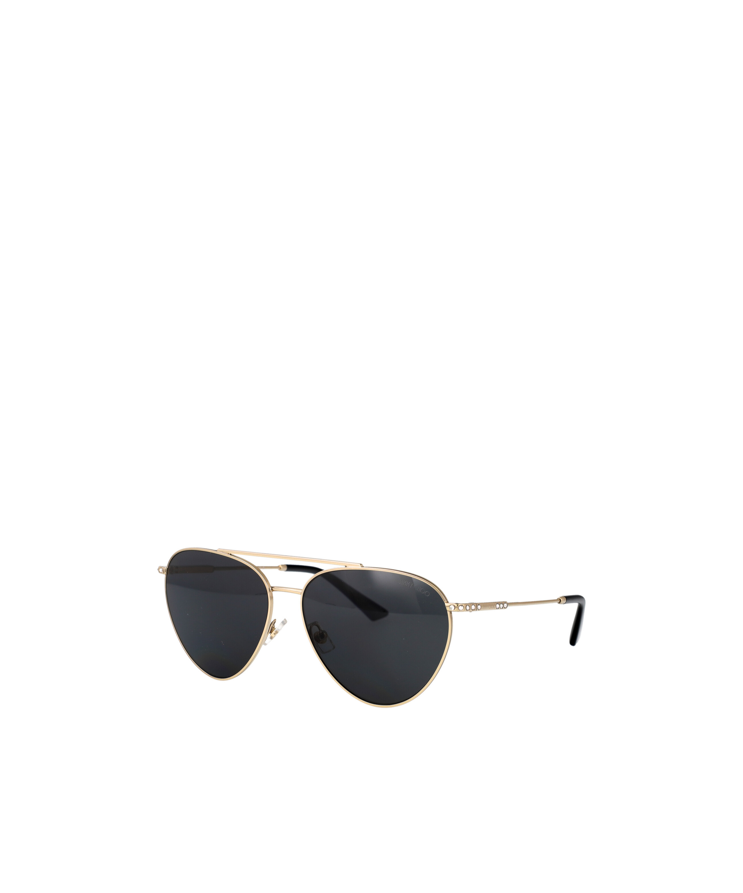 Jimmy Choo Womens Gold Jc4002b Pilot-frame Steel Sunglasses In Black