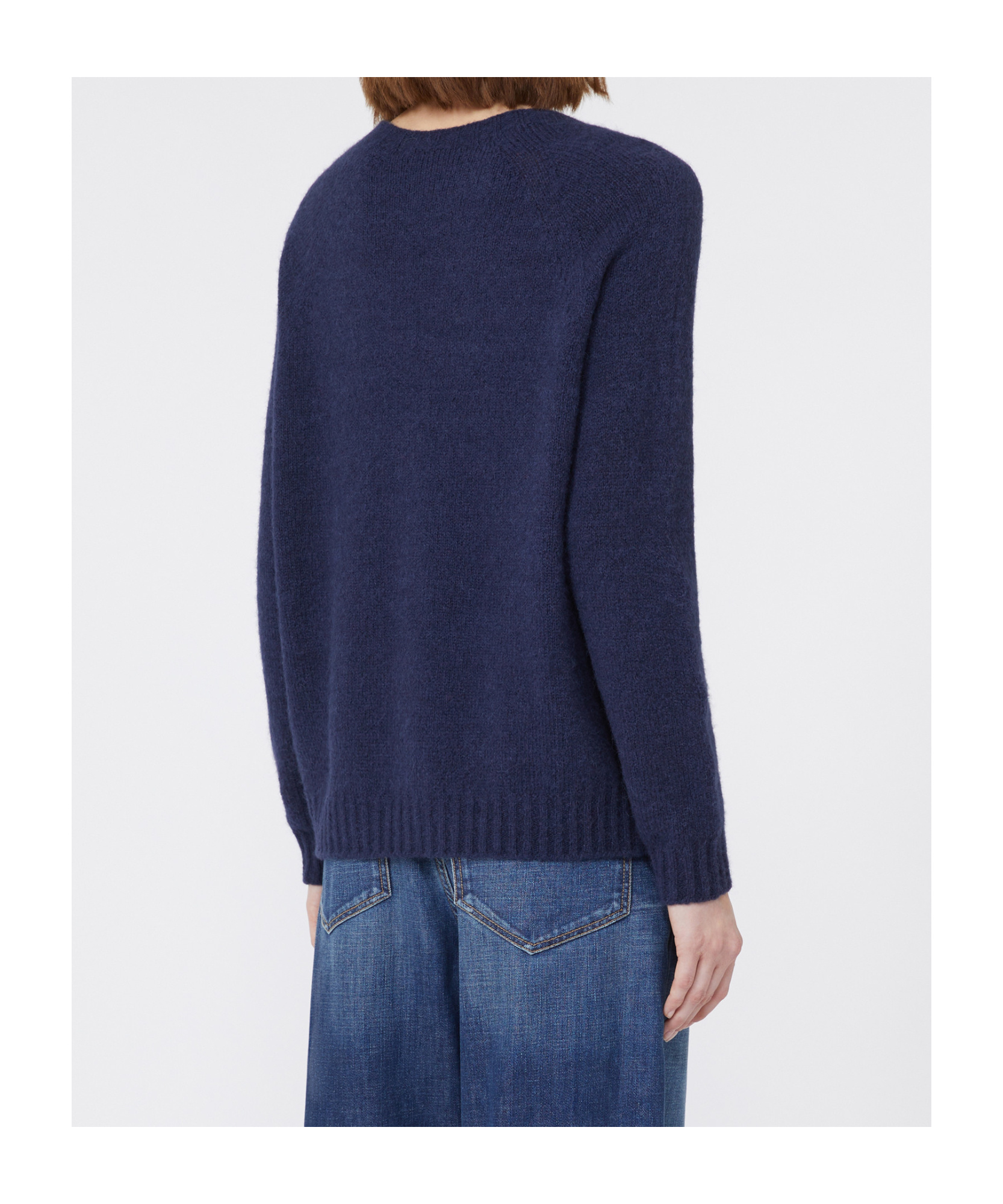 Weekend Max Mara Alpaca And Cotton Sweater In Blue
