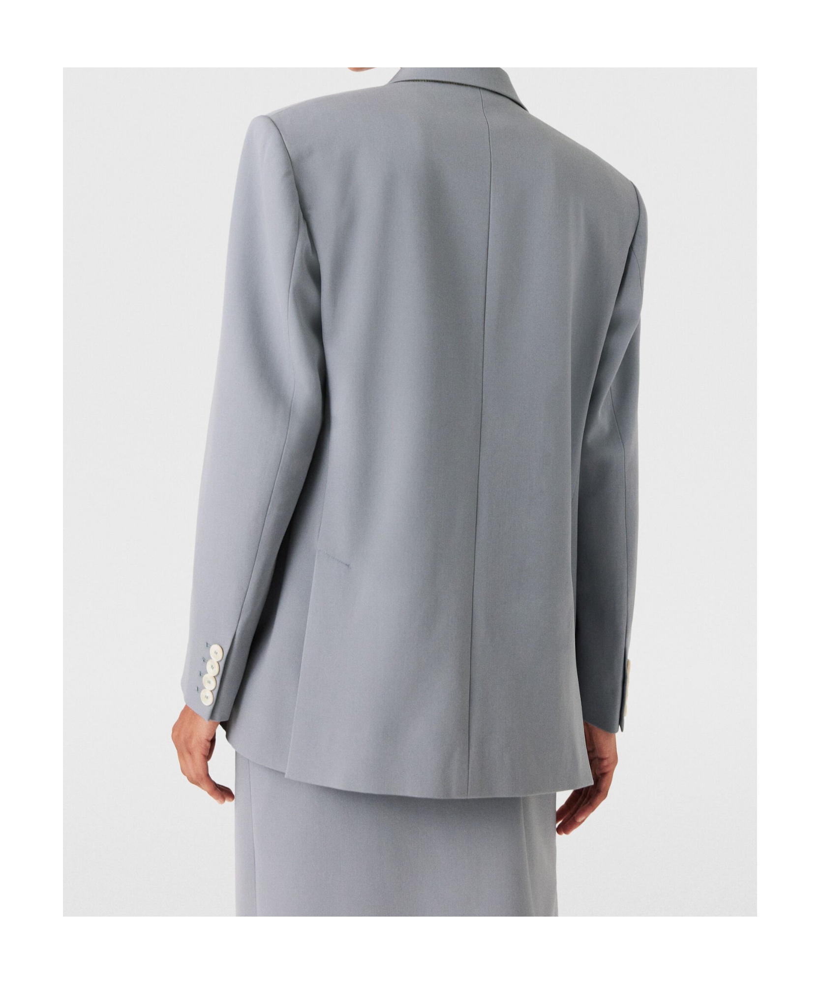 Stella Mccartney Oversized Double-breasted Blazer In Gray