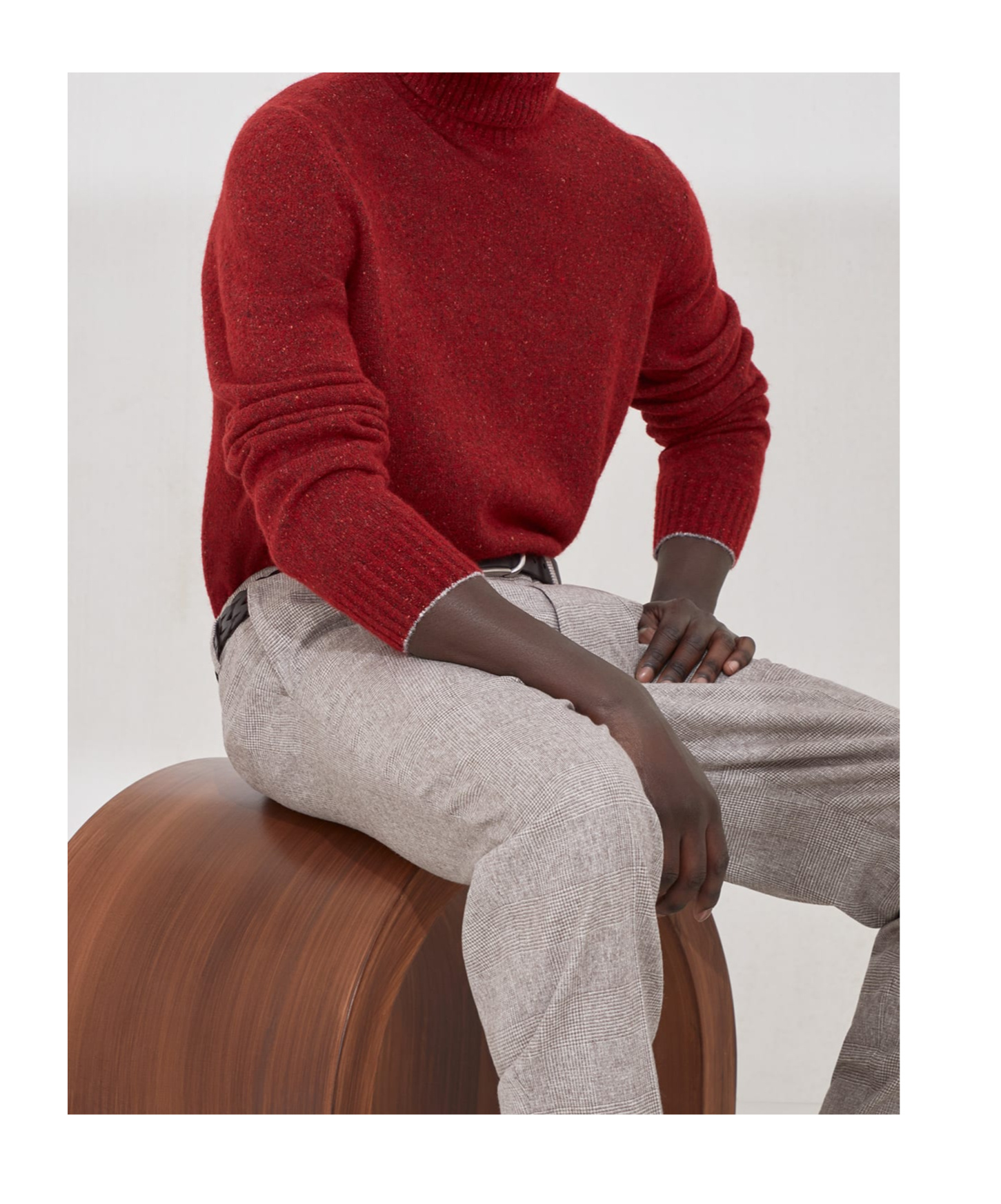 Brunello Cucinelli High Neck Sweater In Red