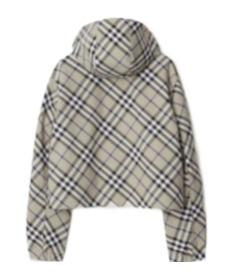 Burberry Cropped Reversible Check Jacket In Multicolor