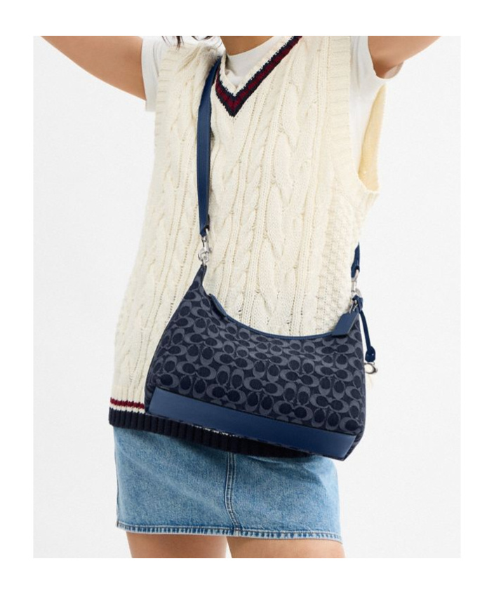 Coach Juliet Shoulder Bag In Signature Denim In Blue