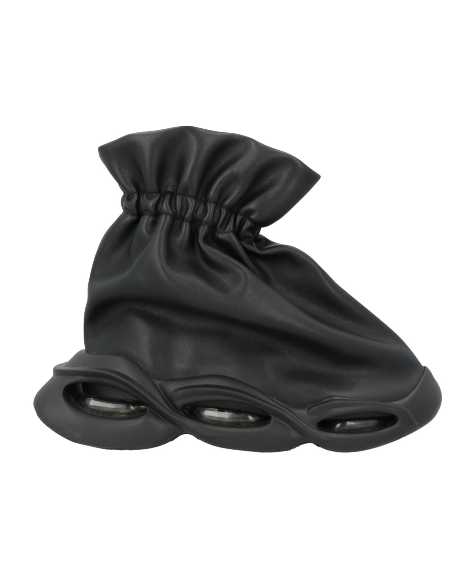 Dolce & Gabbana Solid Color Platform Sneakers In Black