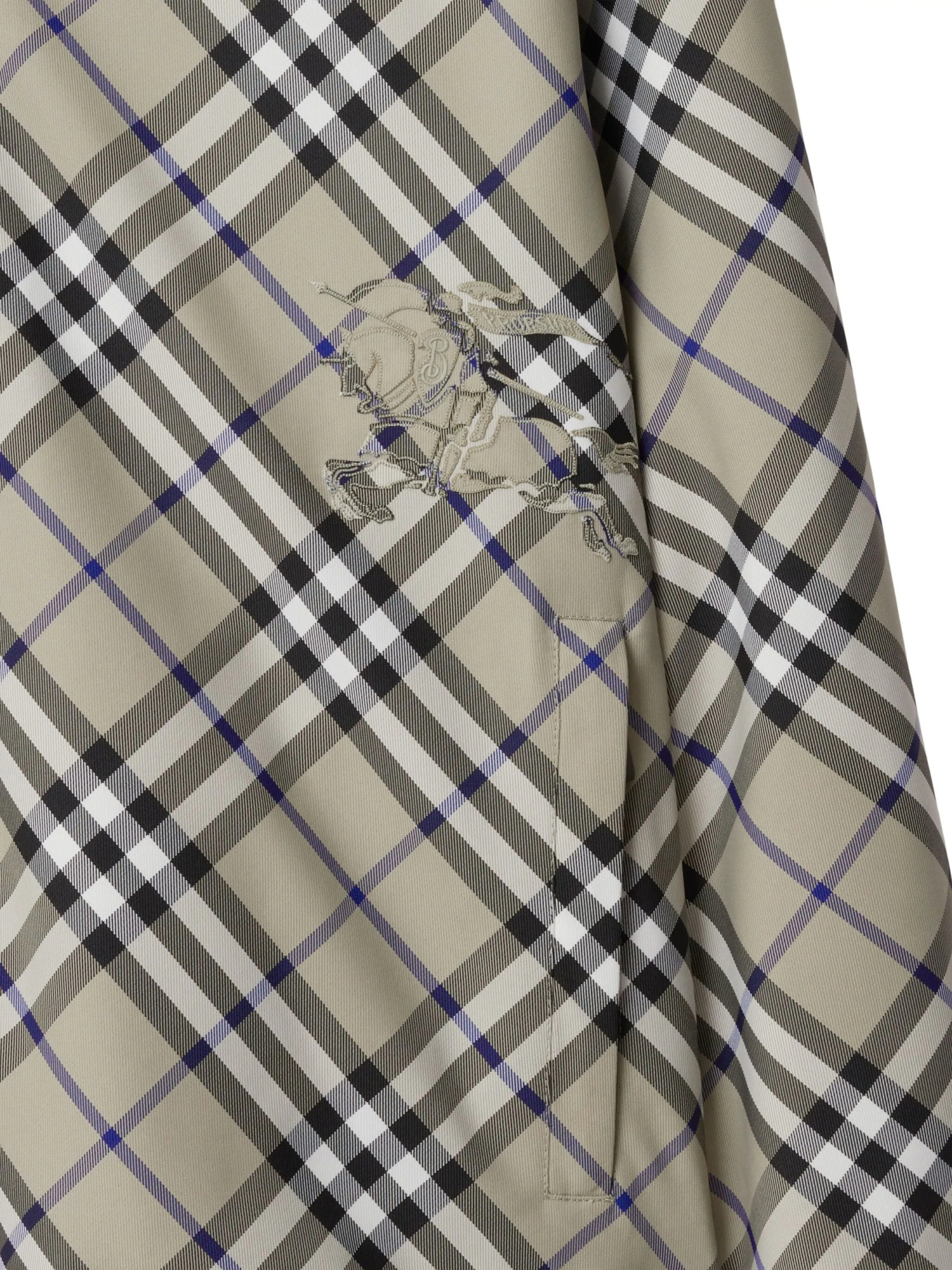 Burberry Checked Reversible Hooded Jacket In Gray