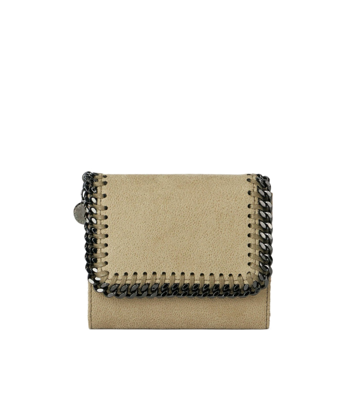 Stella Mccartney Falabella Small Flap Wallet In Nude