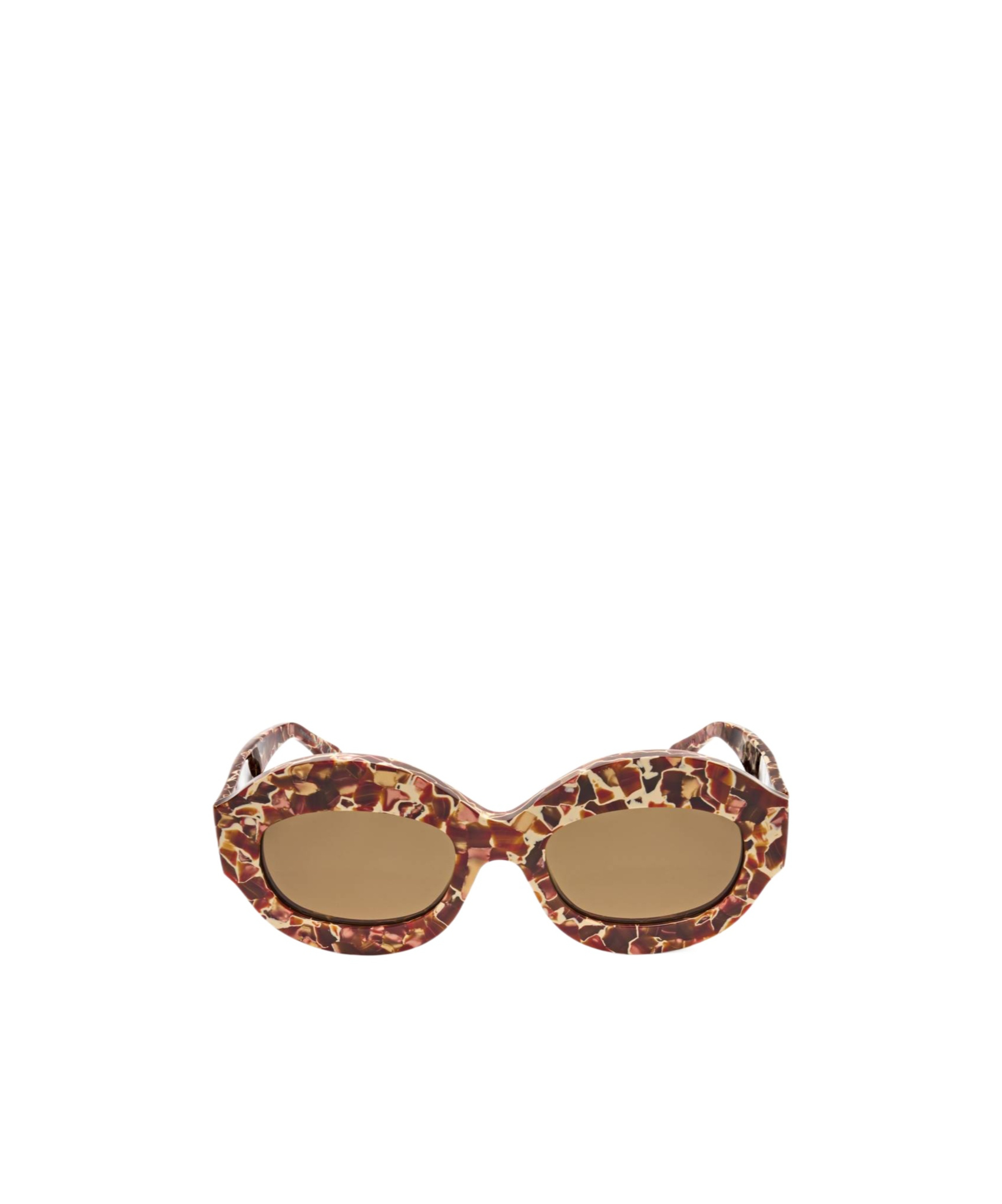 Marni Geometric Frame Sunglasses In Brown
