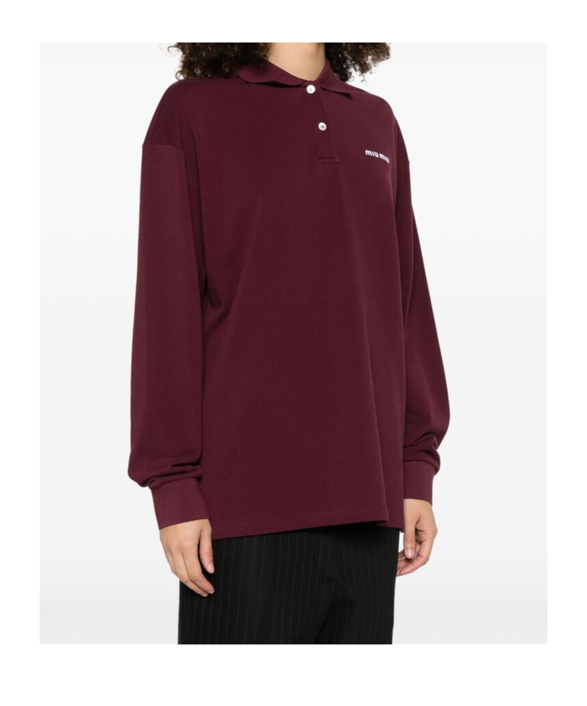 Miu Miu Polo - Rojo In Brown