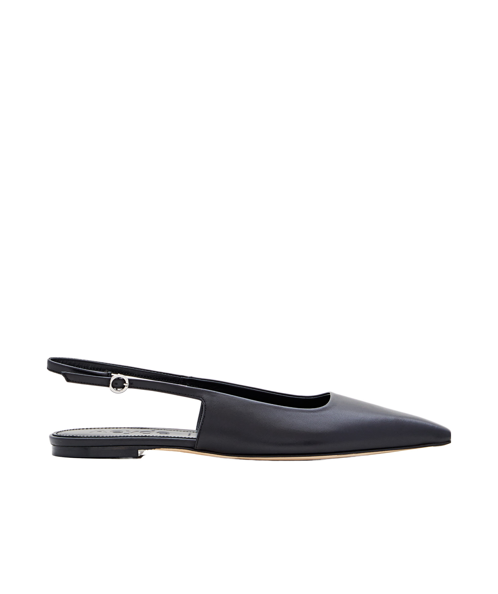 Aeyde 10mm Geraldine Napa Slingback Flats In Black