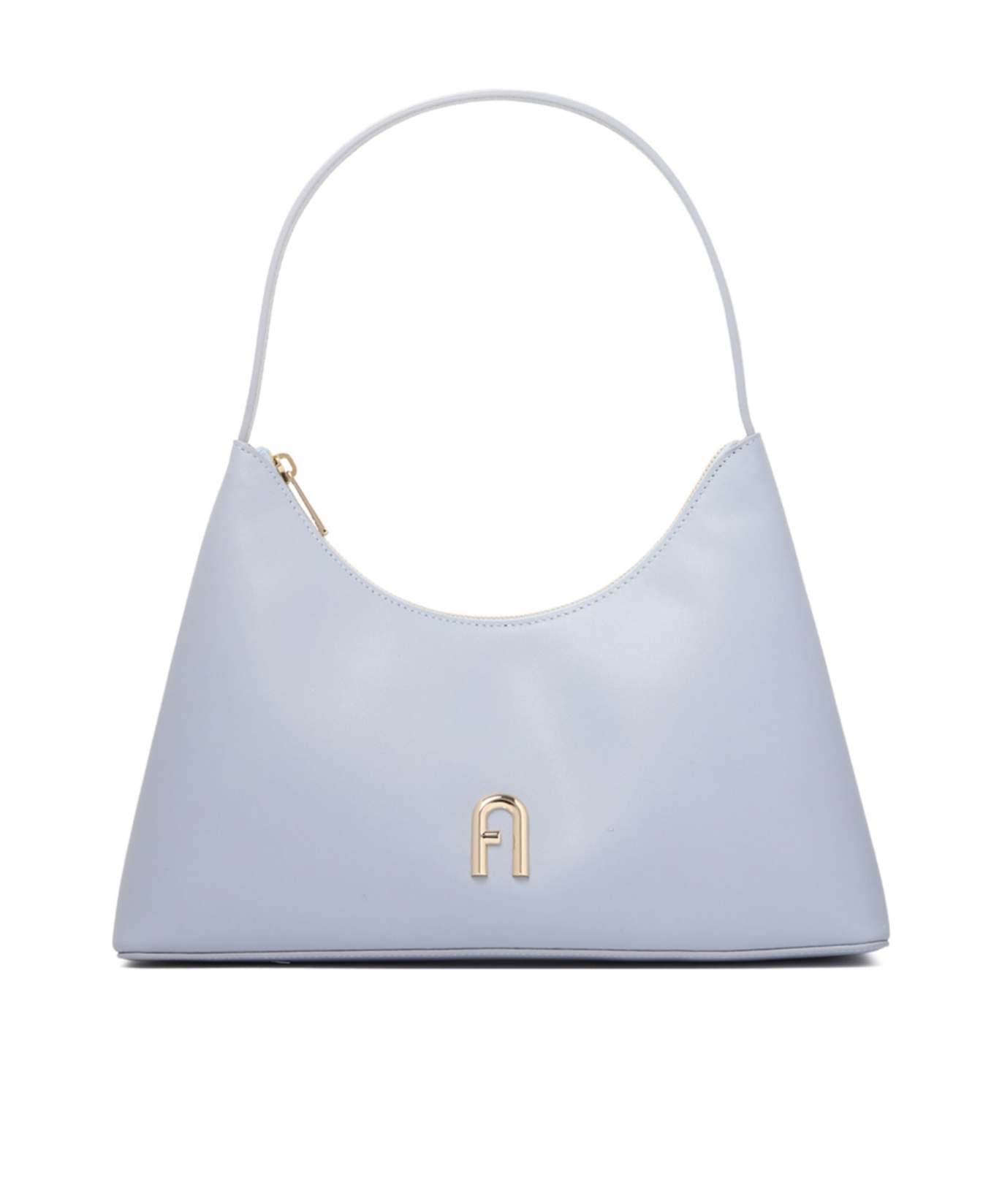 Furla Zippered Shoulder Bag In White