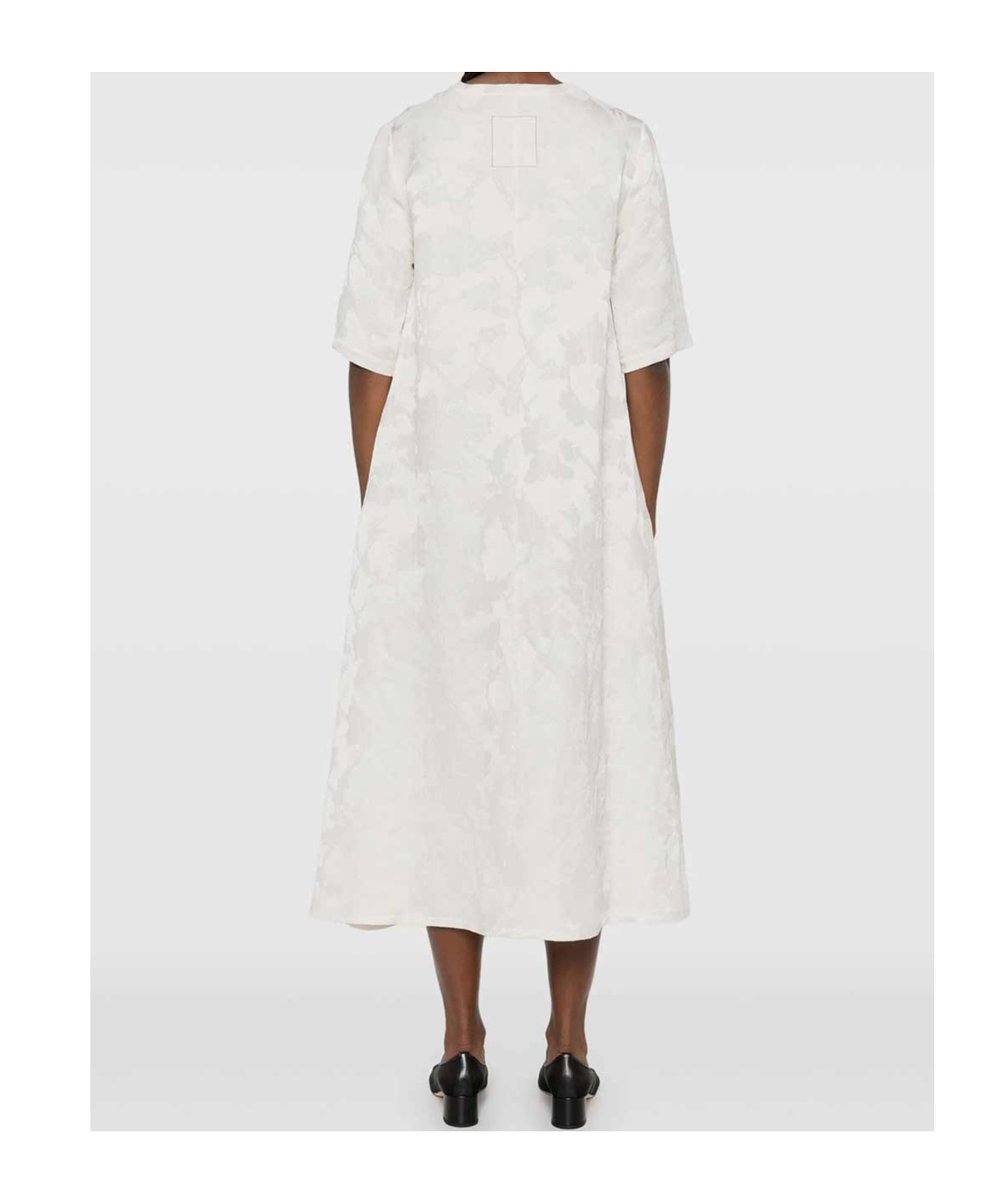 Shop Uma Wang V-neck Mid-length Dress In White