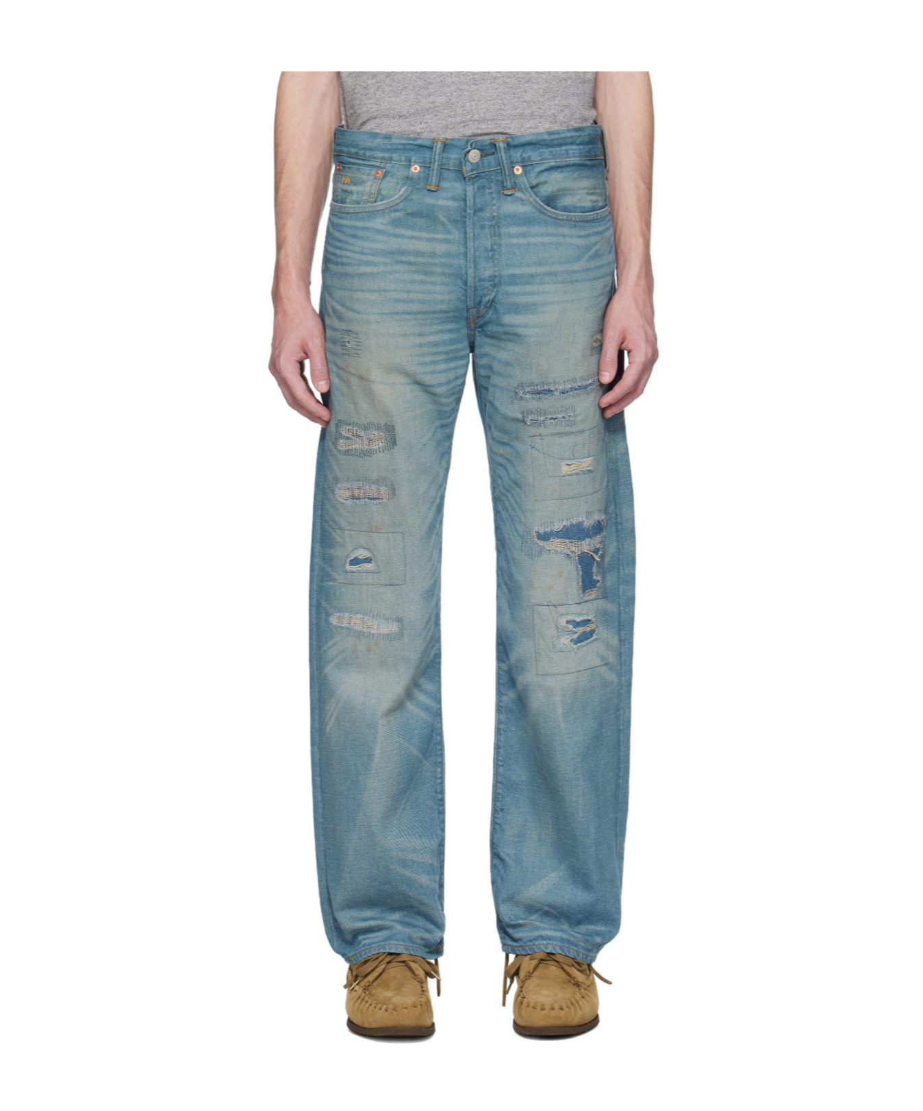 Rrl 5-pocket Plainfield Selvedge Jeans In Blue