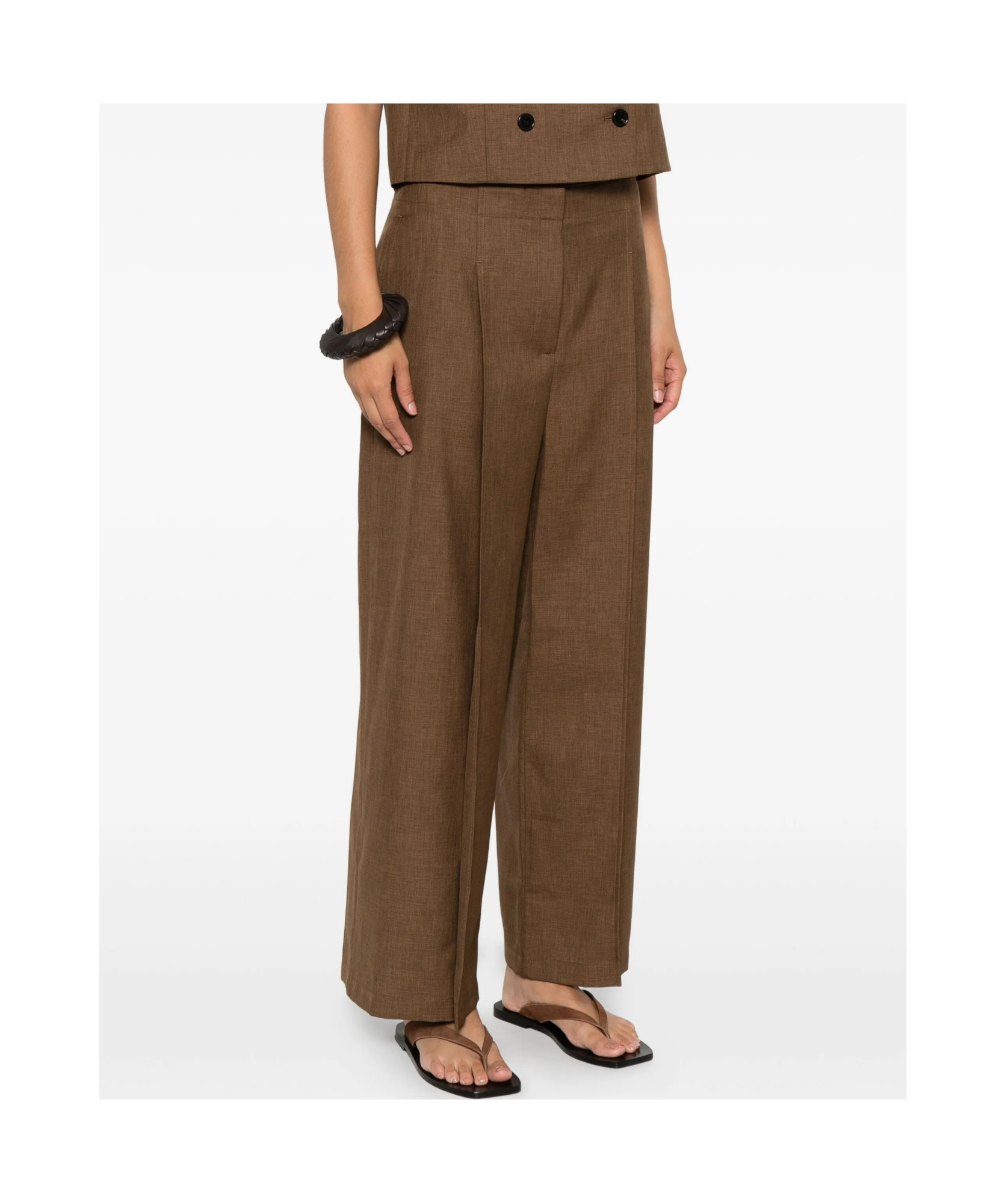 Theory Deep Plt Pant.city T Clothing In Brown