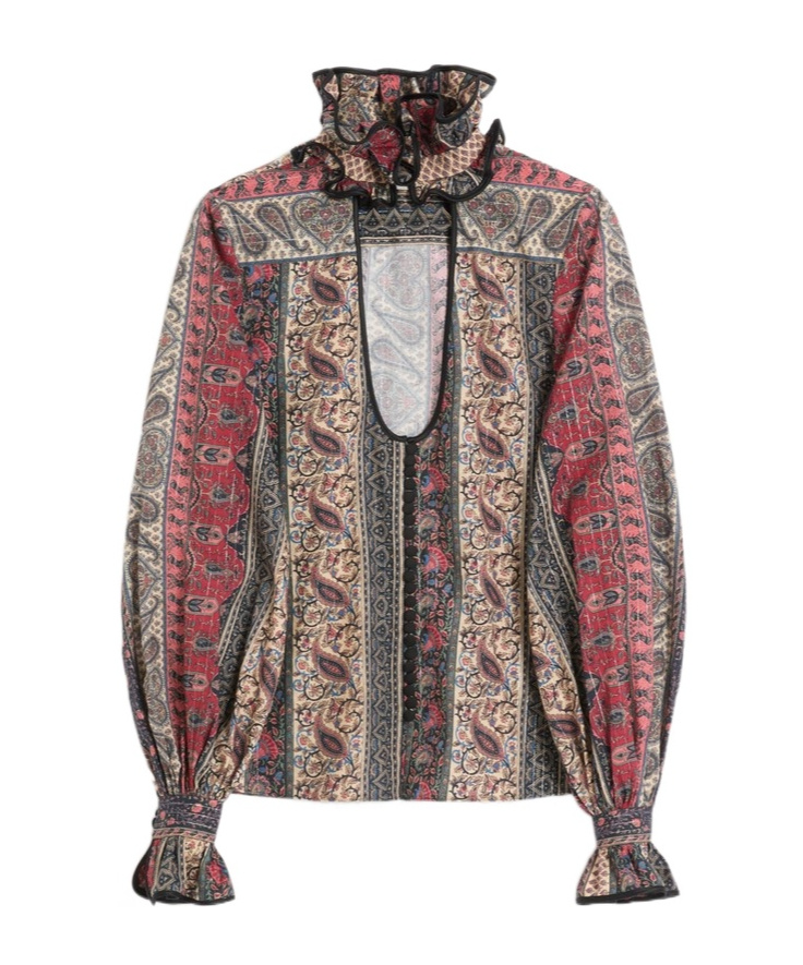 Valentino Paisley Print Shirt In Multicolor