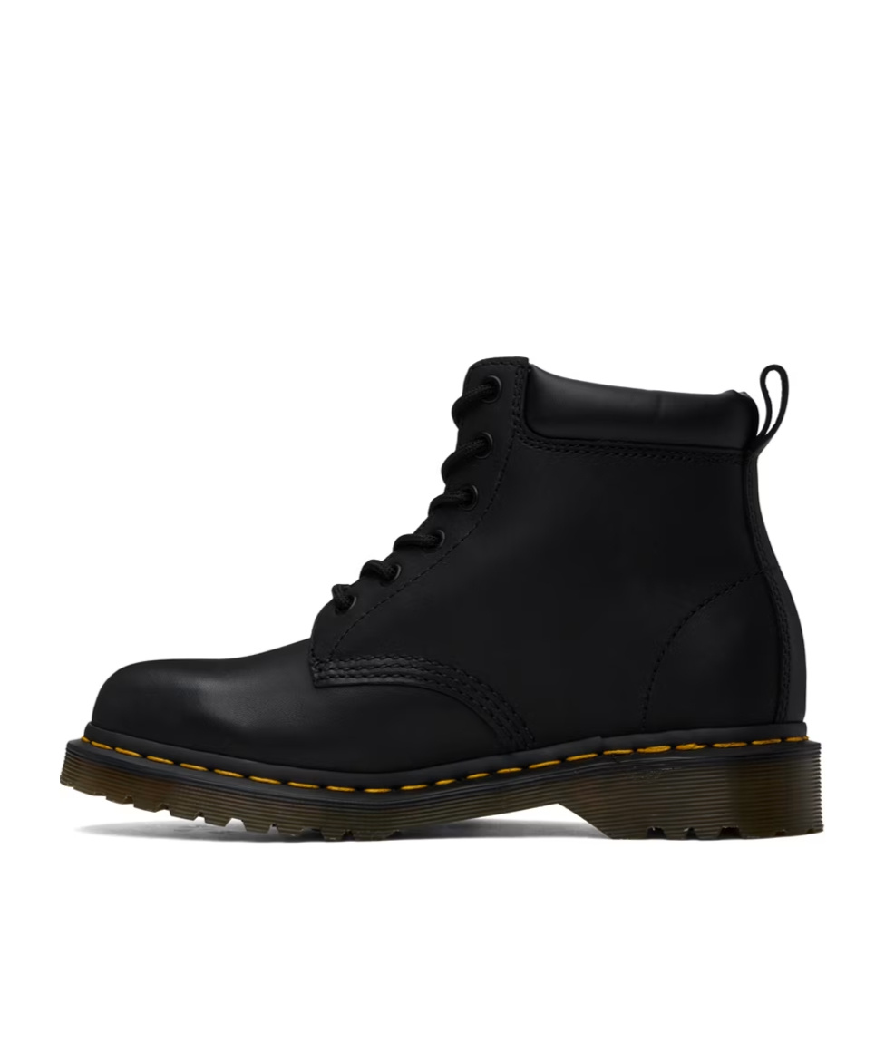 Dr. Martens Logo-laced Short Boots In Black