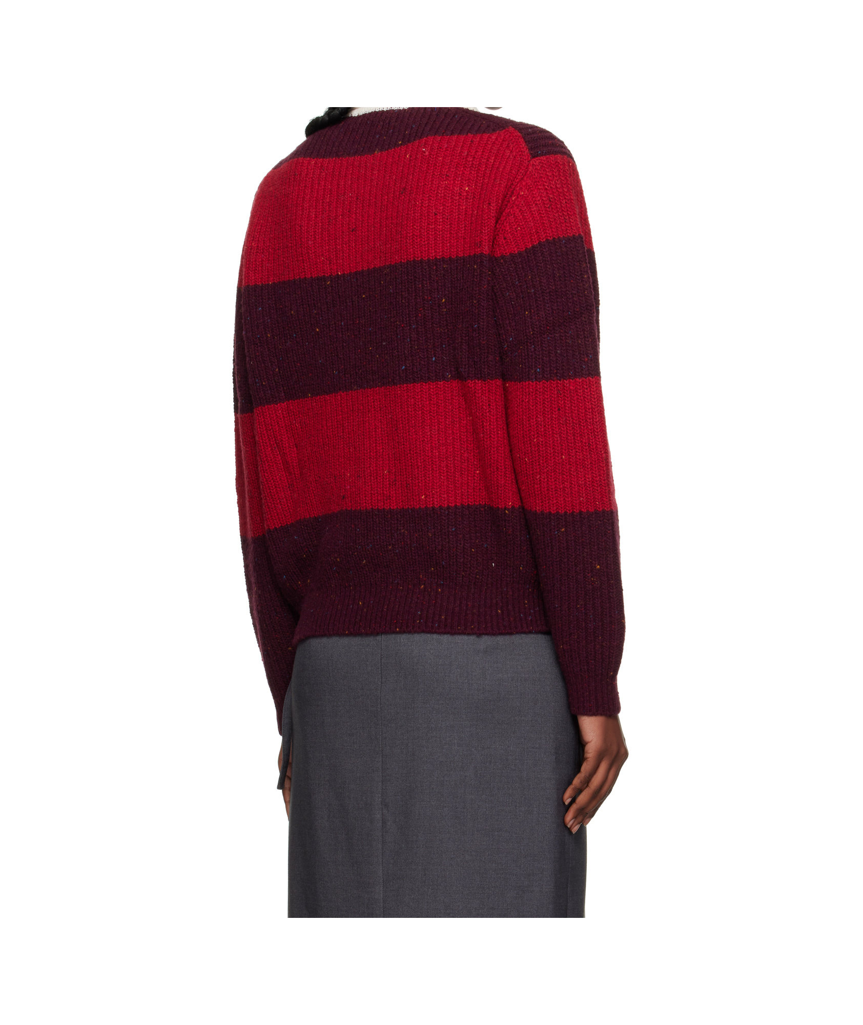 Dunst Striped Polo-neck Sweater In Multi